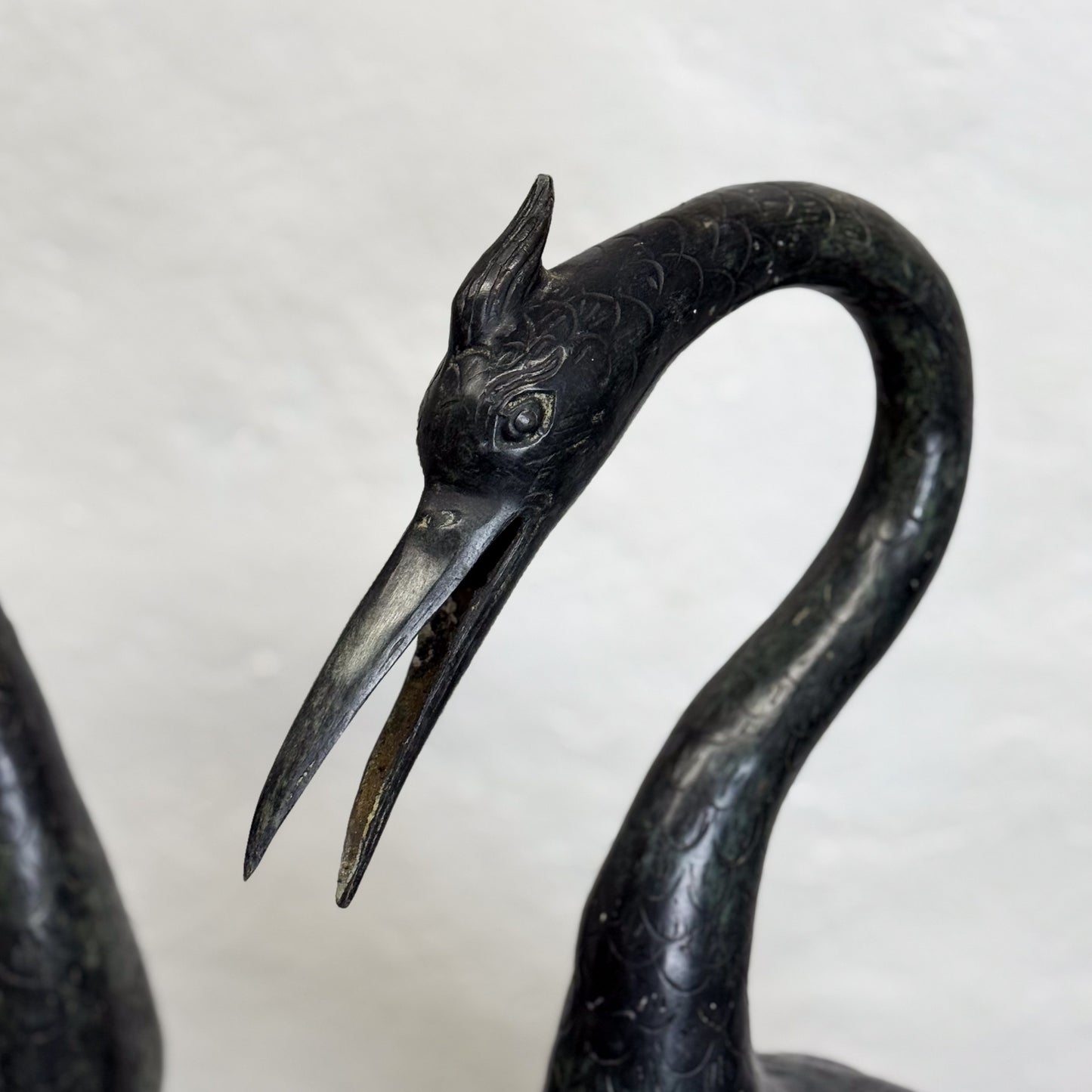 Standing Bronze Crane