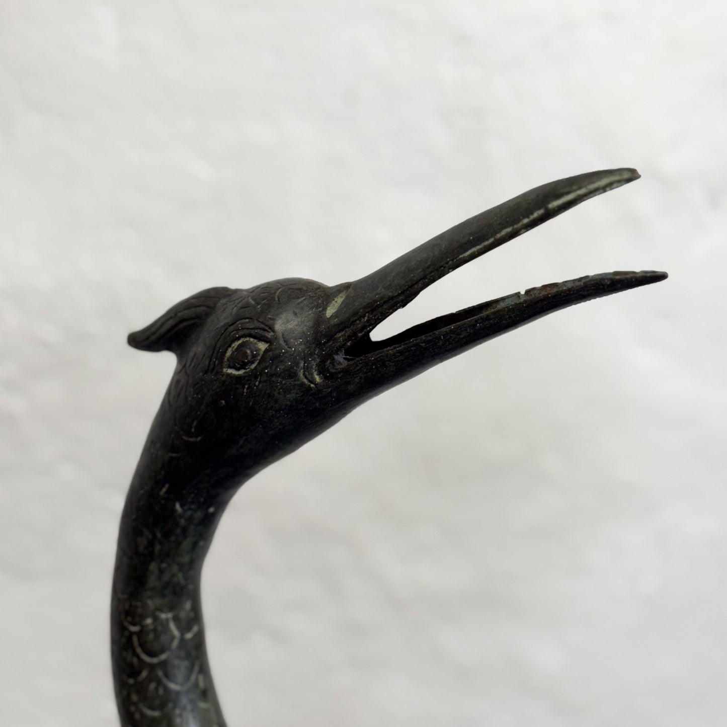Standing Bronze Crane