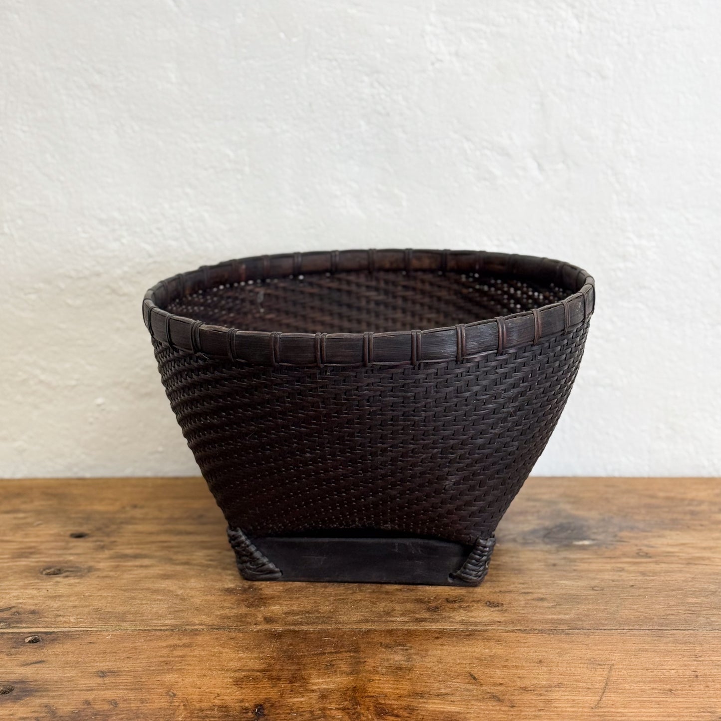 Vintage Rattan Basket Bowl I