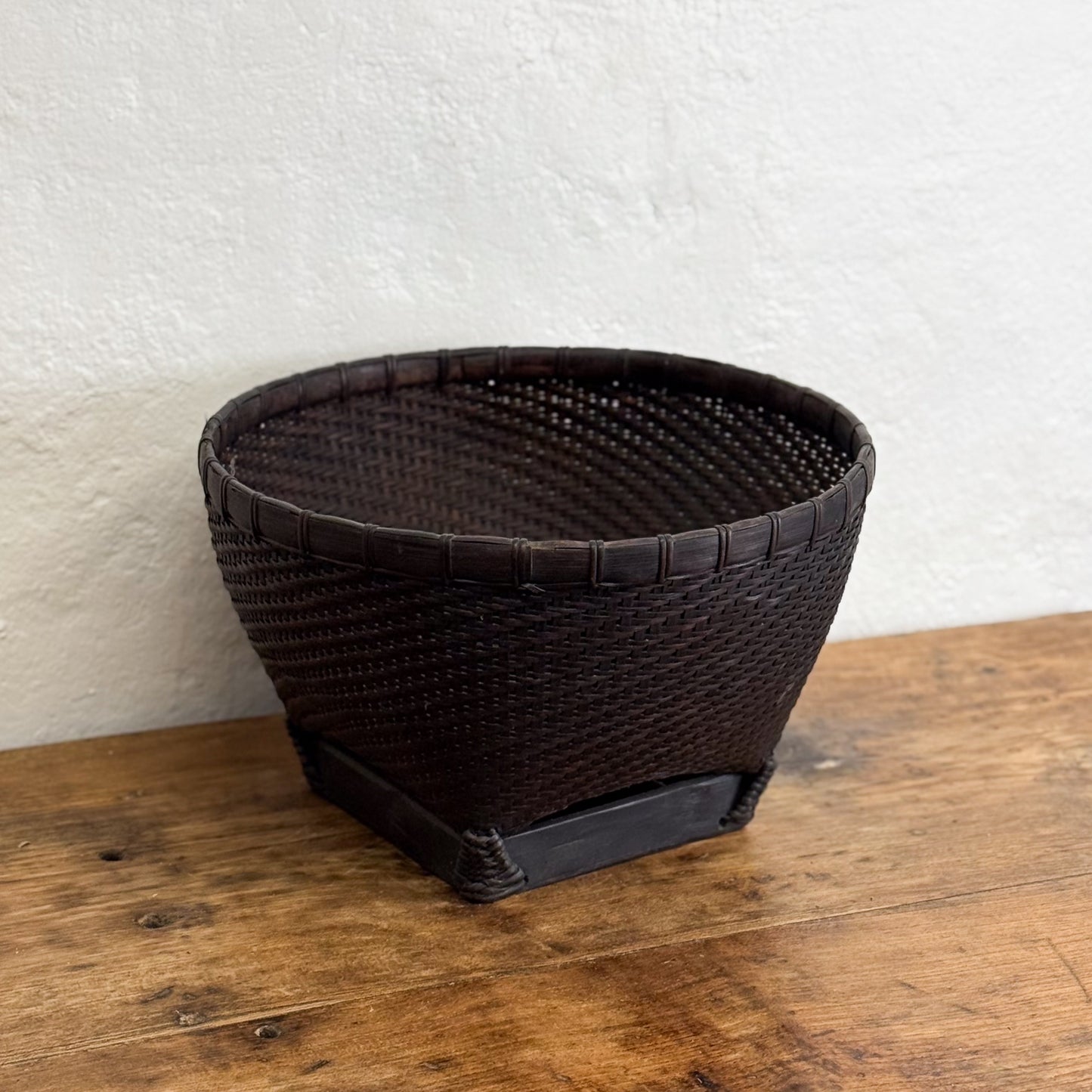 Vintage Rattan Basket Bowl I