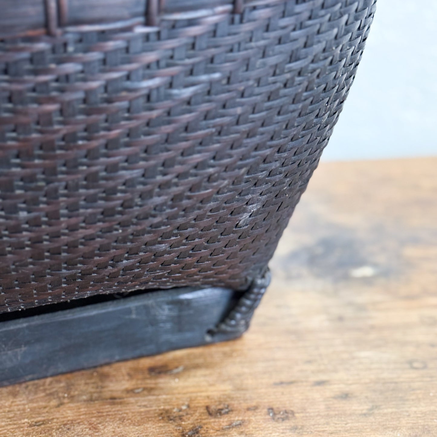 Vintage Rattan Basket Bowl I