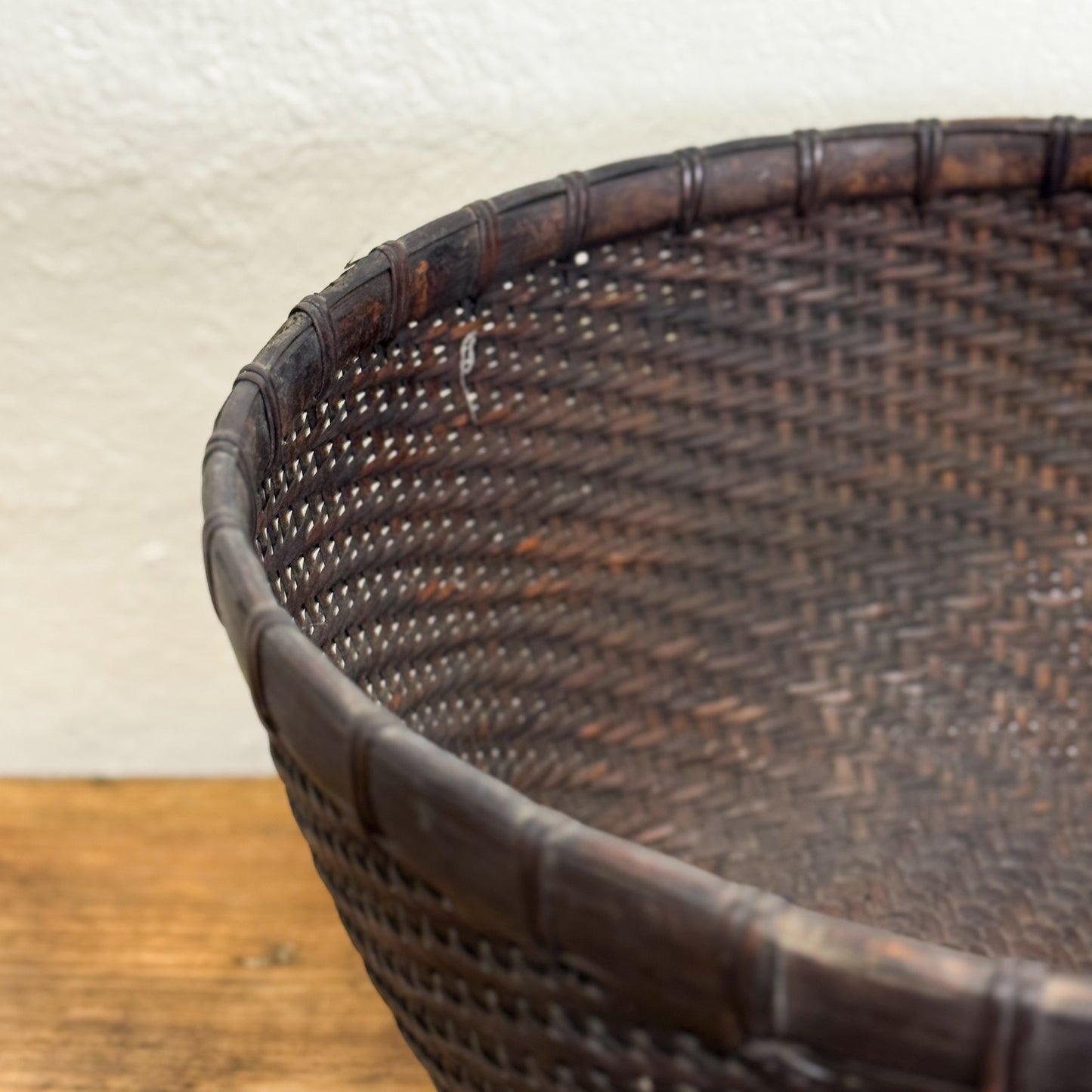 Vintage Rattan Basket Bowl I