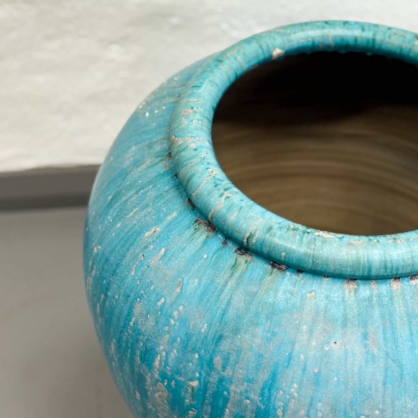 Extra Large Simple Turquoise Pot