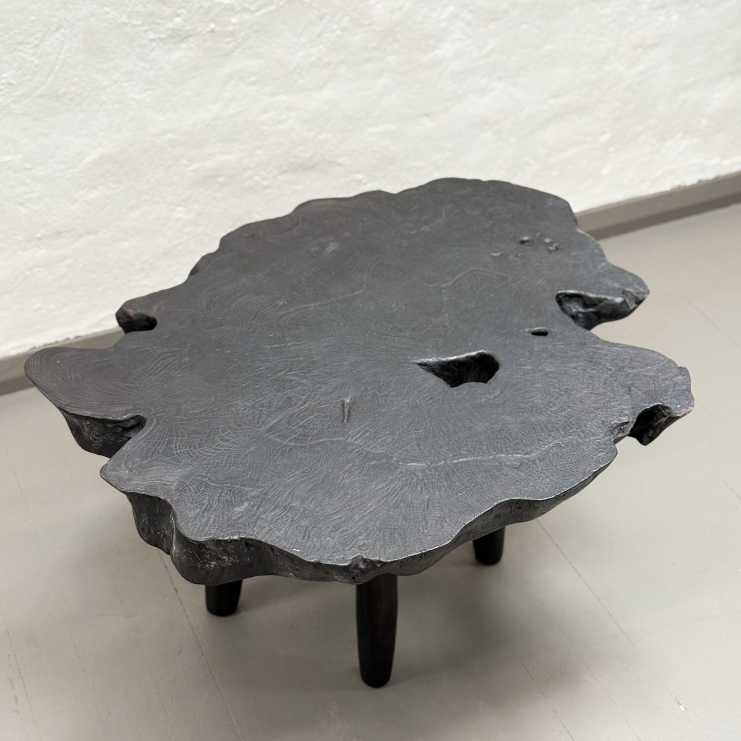 Black Teak Slice Coffee Table