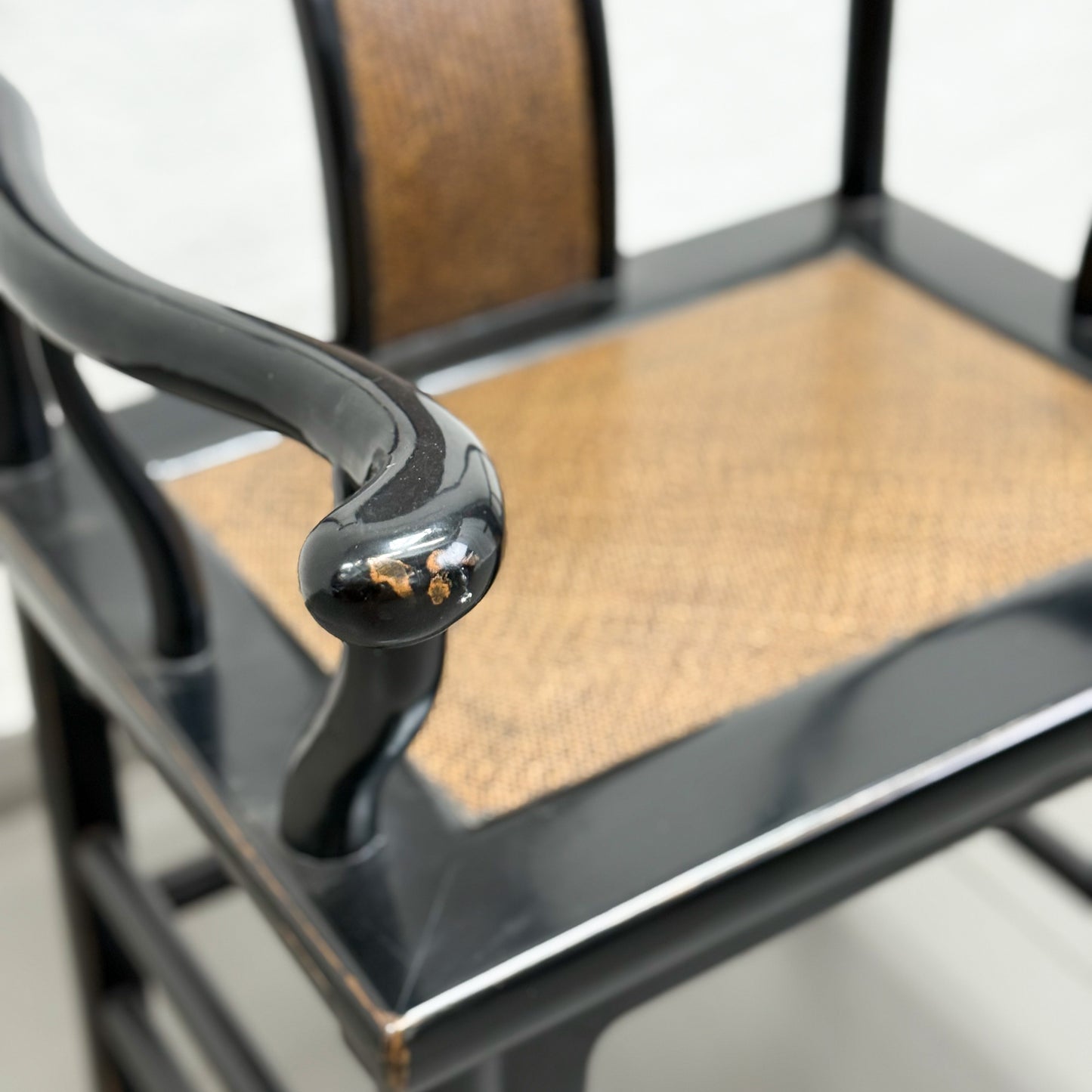 Yoke Back Official Chair with Rattan