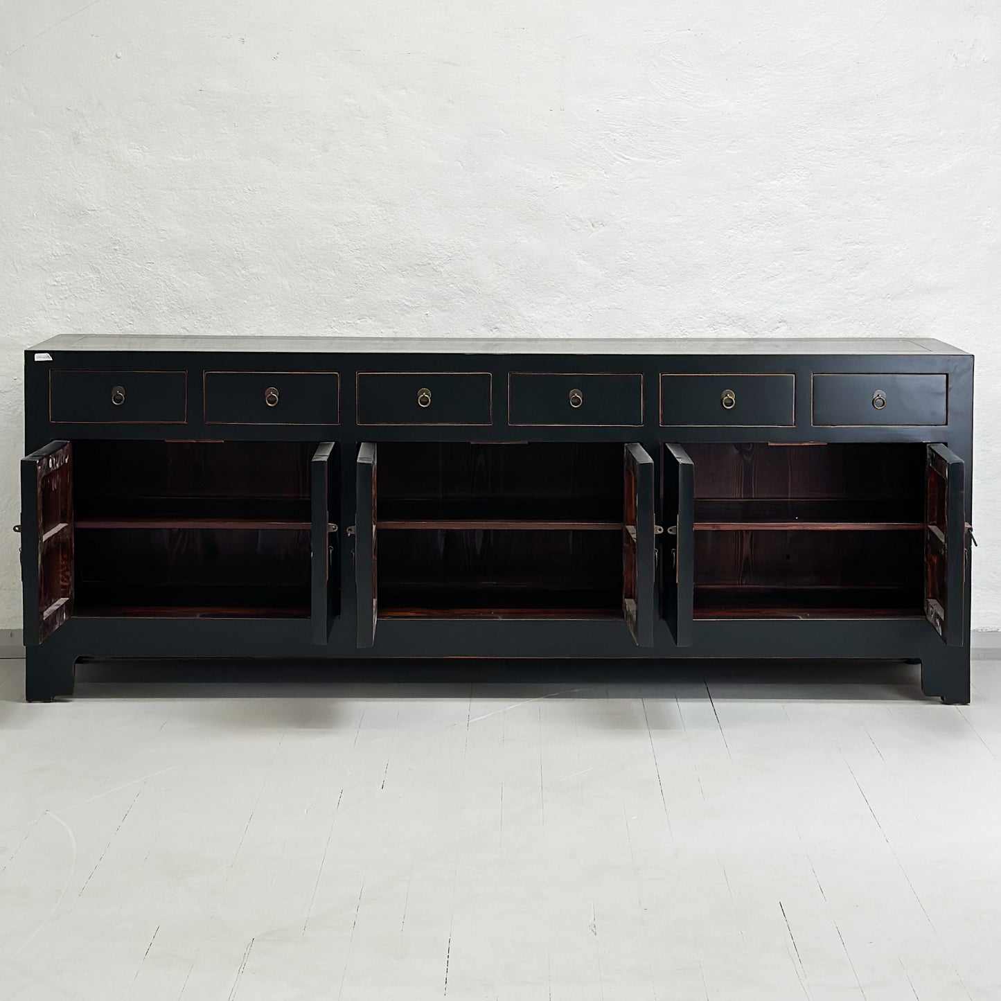 Lacquered 6 Drawer Chinese Sideboard