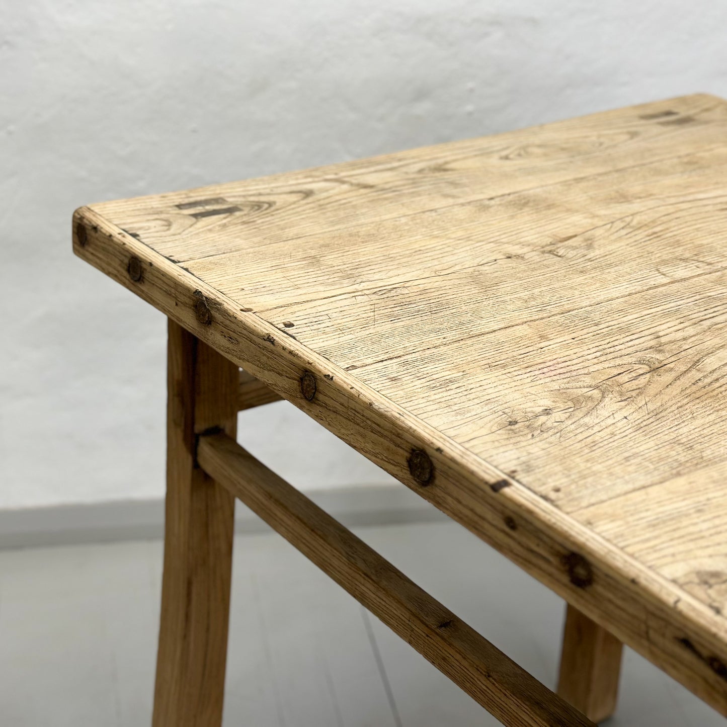 Square Bleached Elm Table