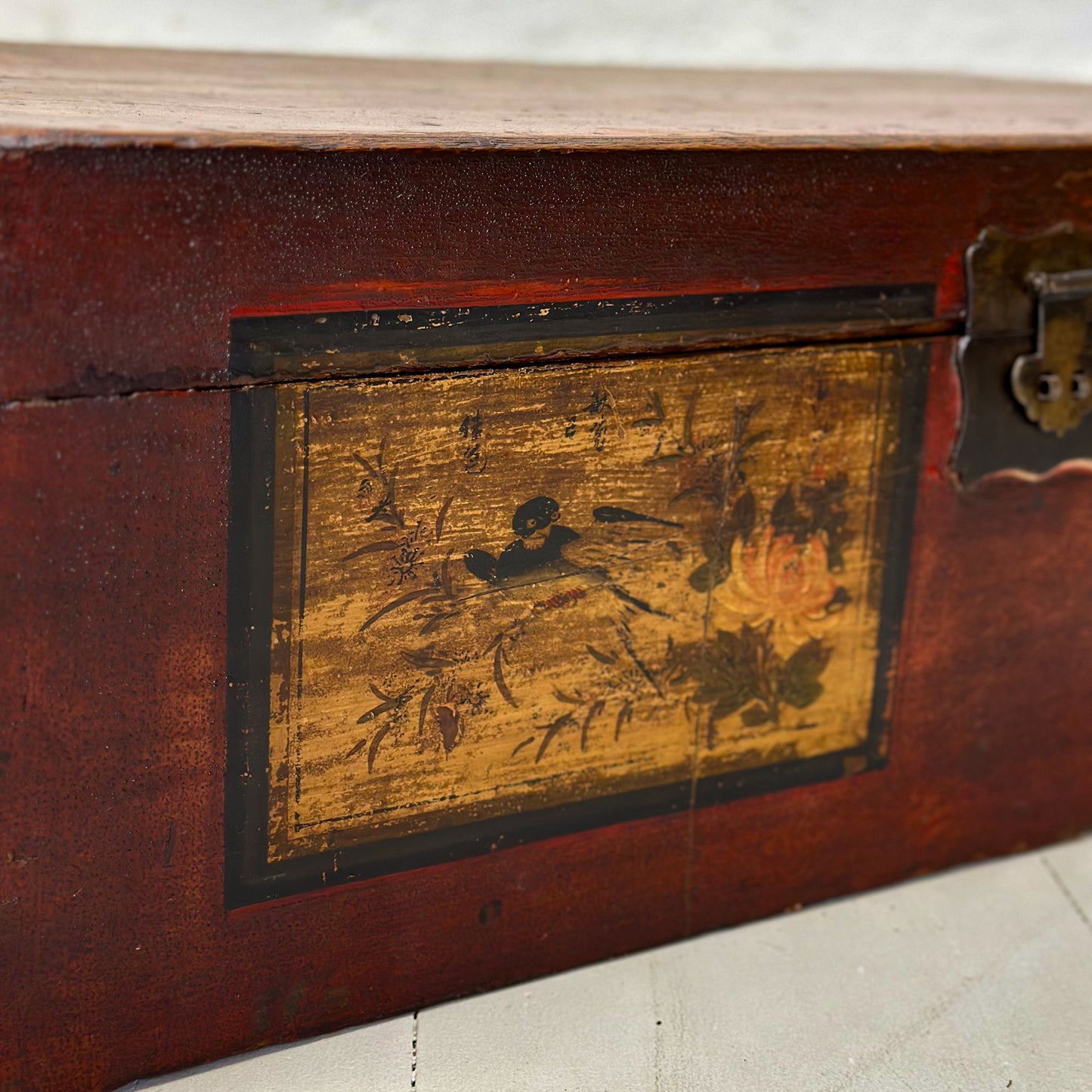 Hand Painted Vintage Trunk