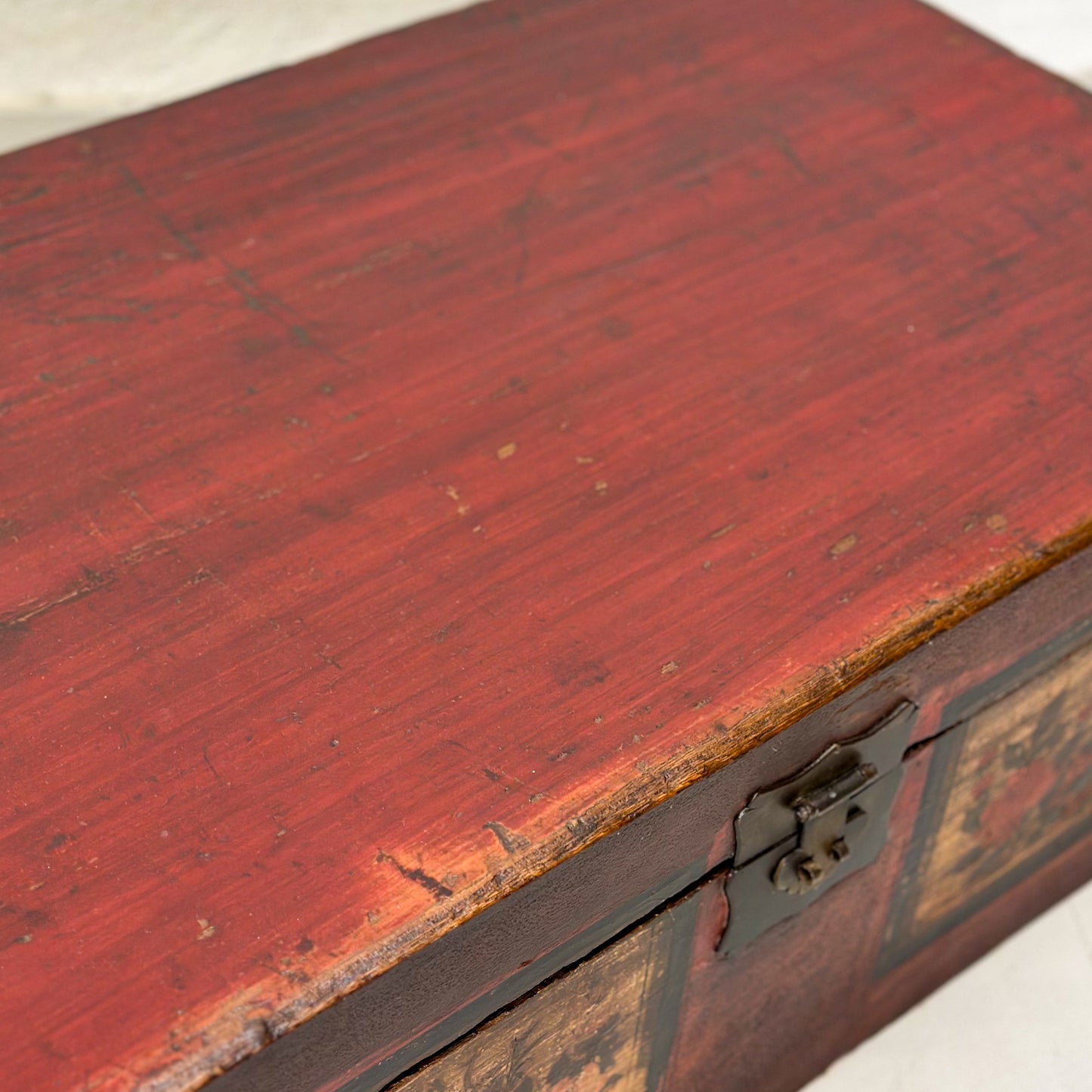 Hand Painted Vintage Trunk
