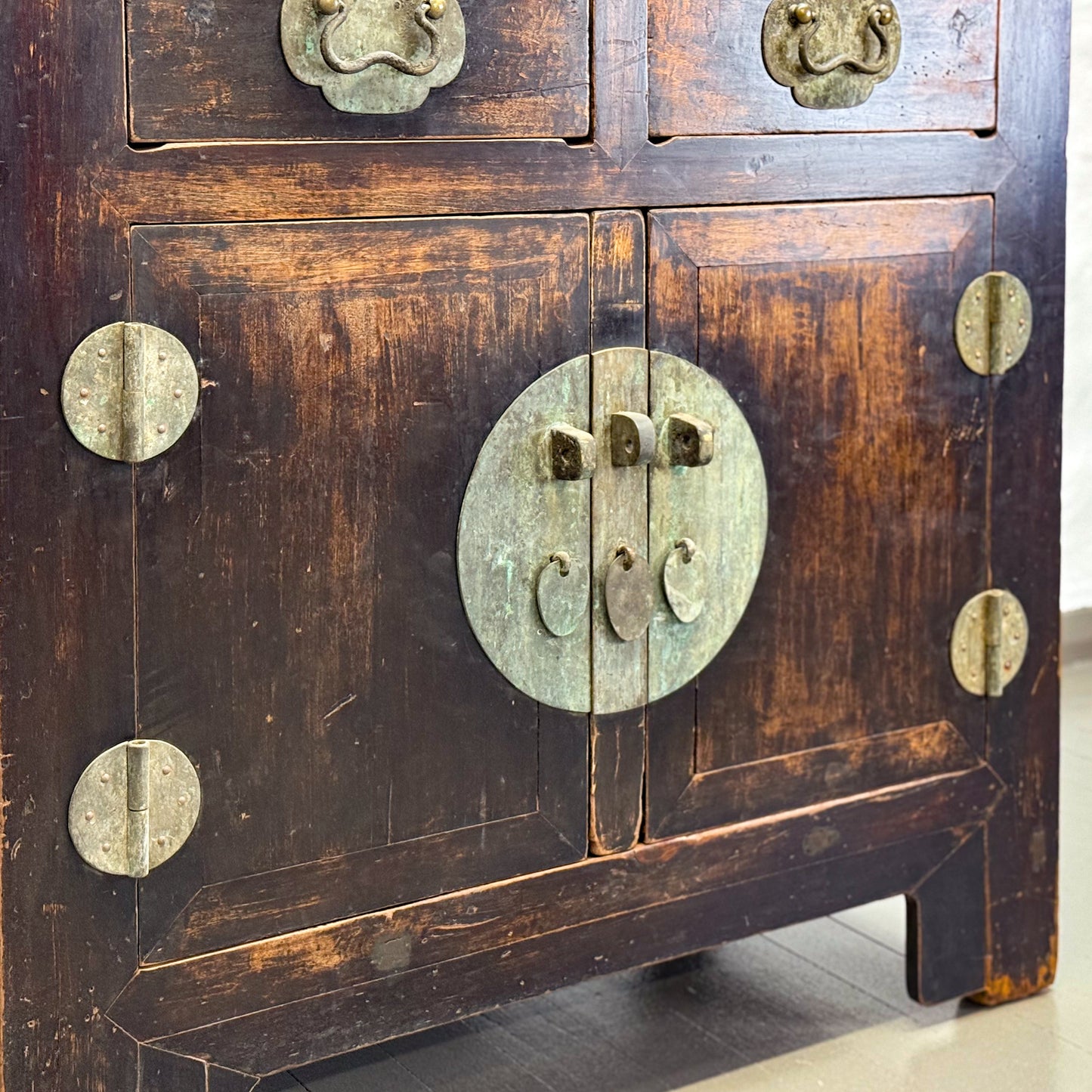 Distressed Antique Tianjin Cabinet