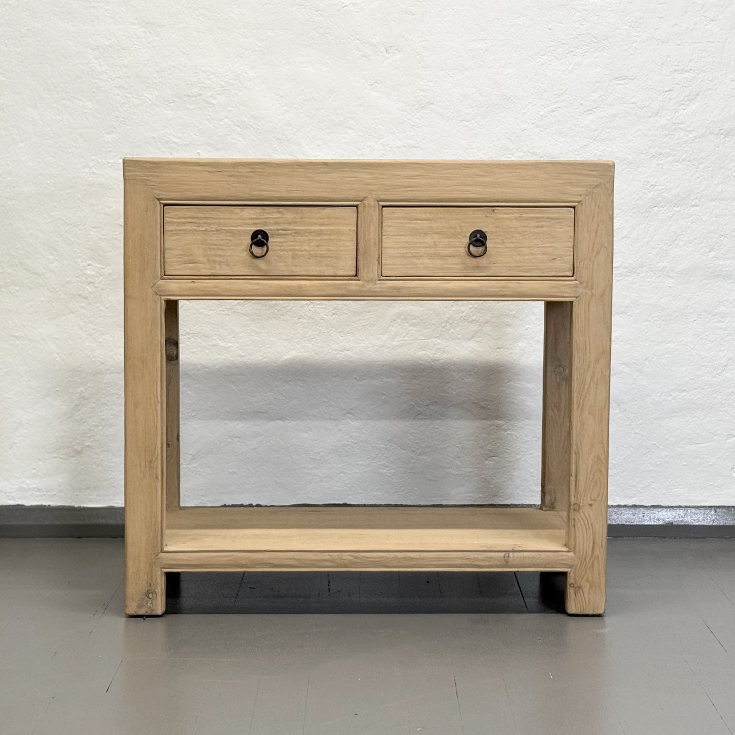 Natural 2 Drawer Console with Shelf