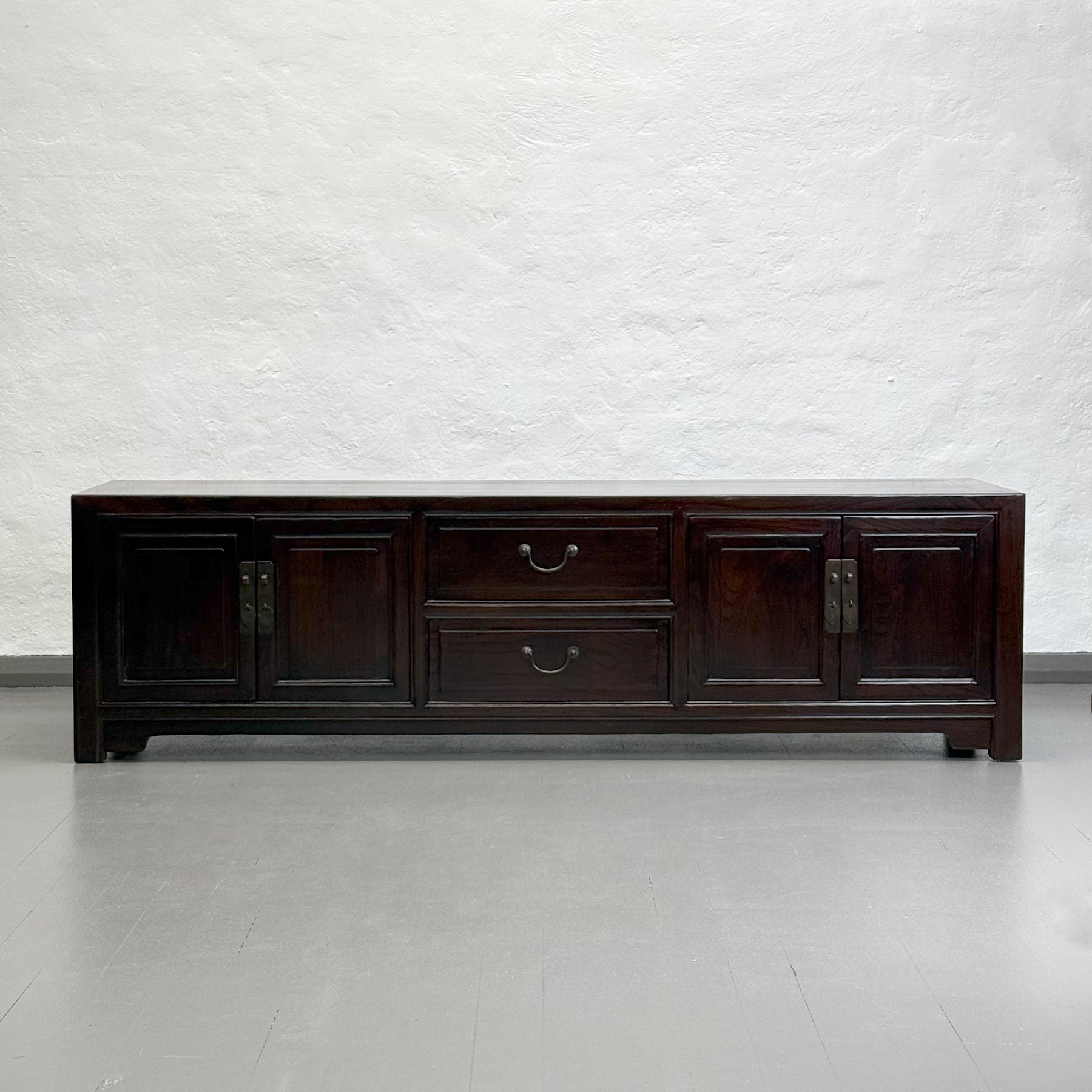 Vintage Low 2 Drawer 4 Door Cabinet