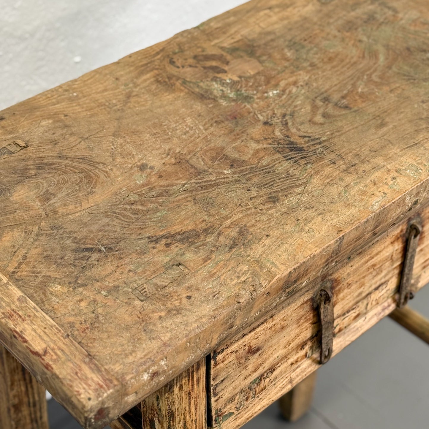 Vintage Natural Single Drawer Table