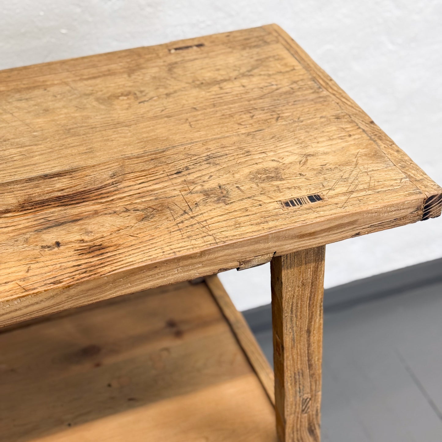 Rustic Console with Shelf