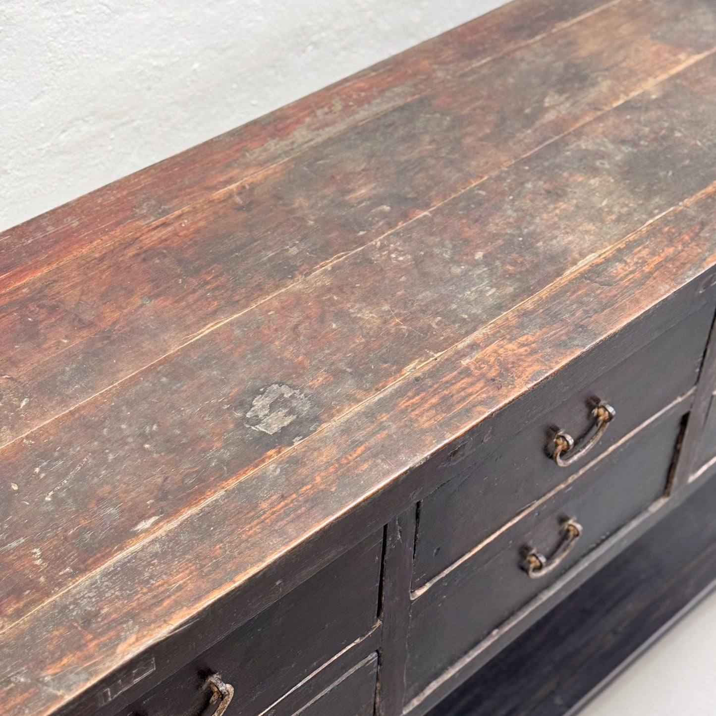 Antique 6 Drawer Table with Shelf