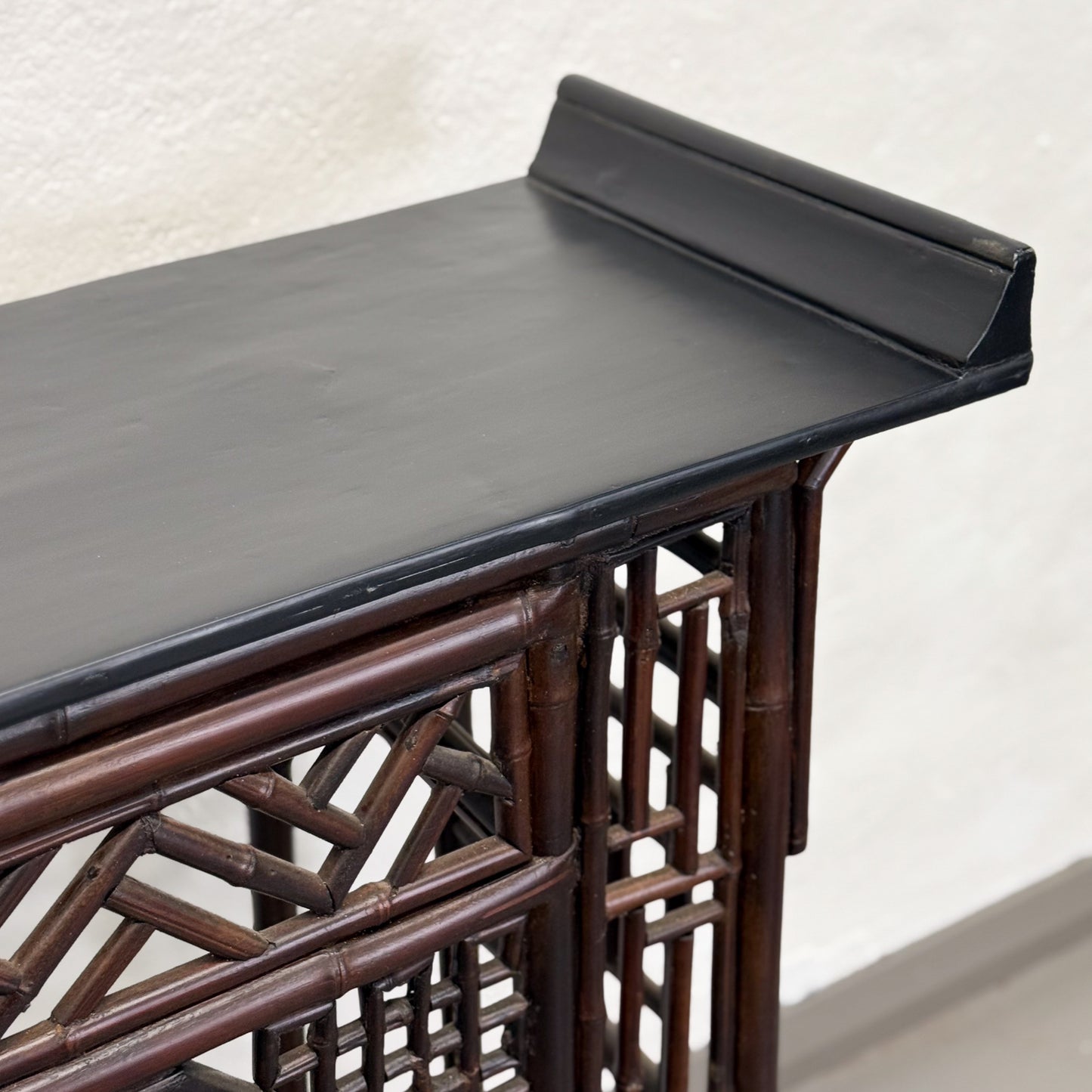 Large Vintage Bamboo Altar Table