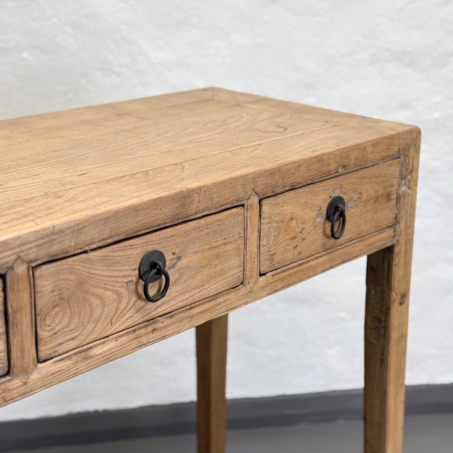 3 Drawer Simple Elm Console