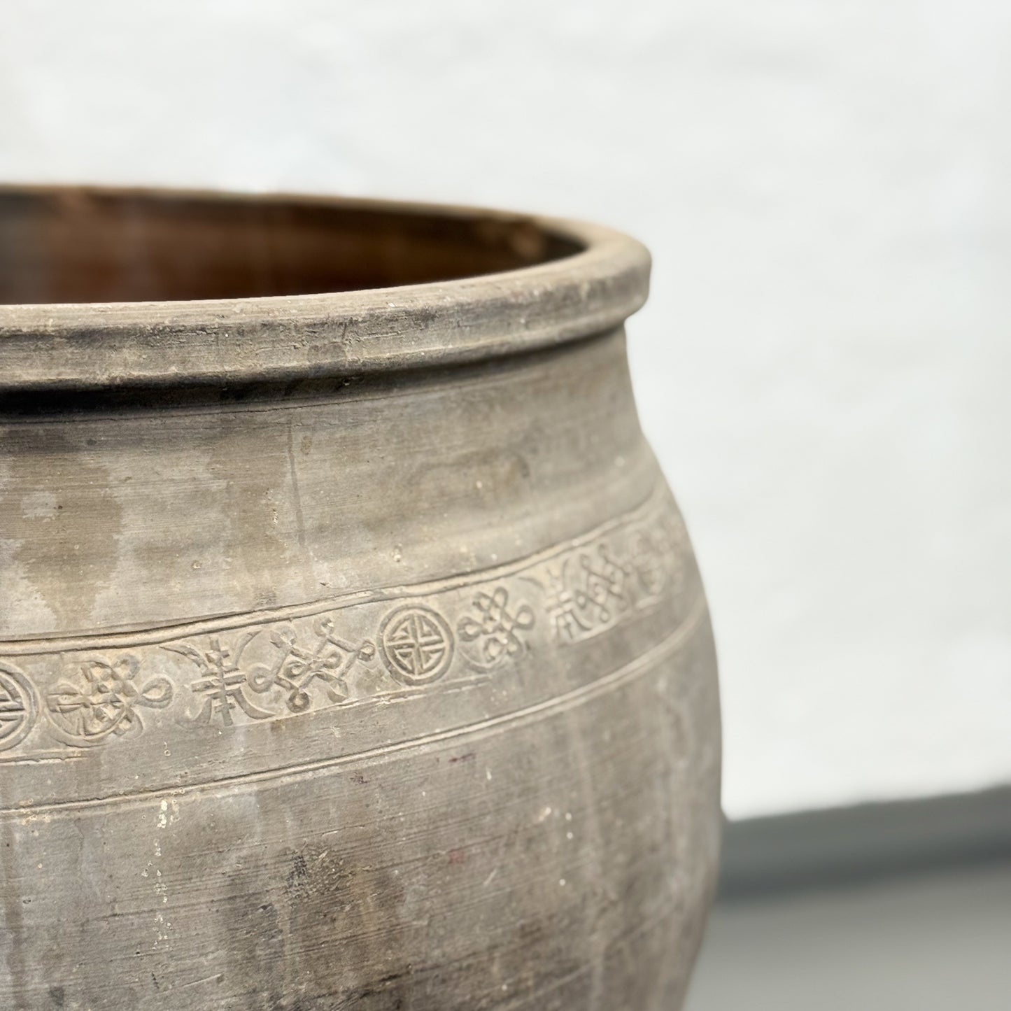 Large Assorted Stoneware Grain Container