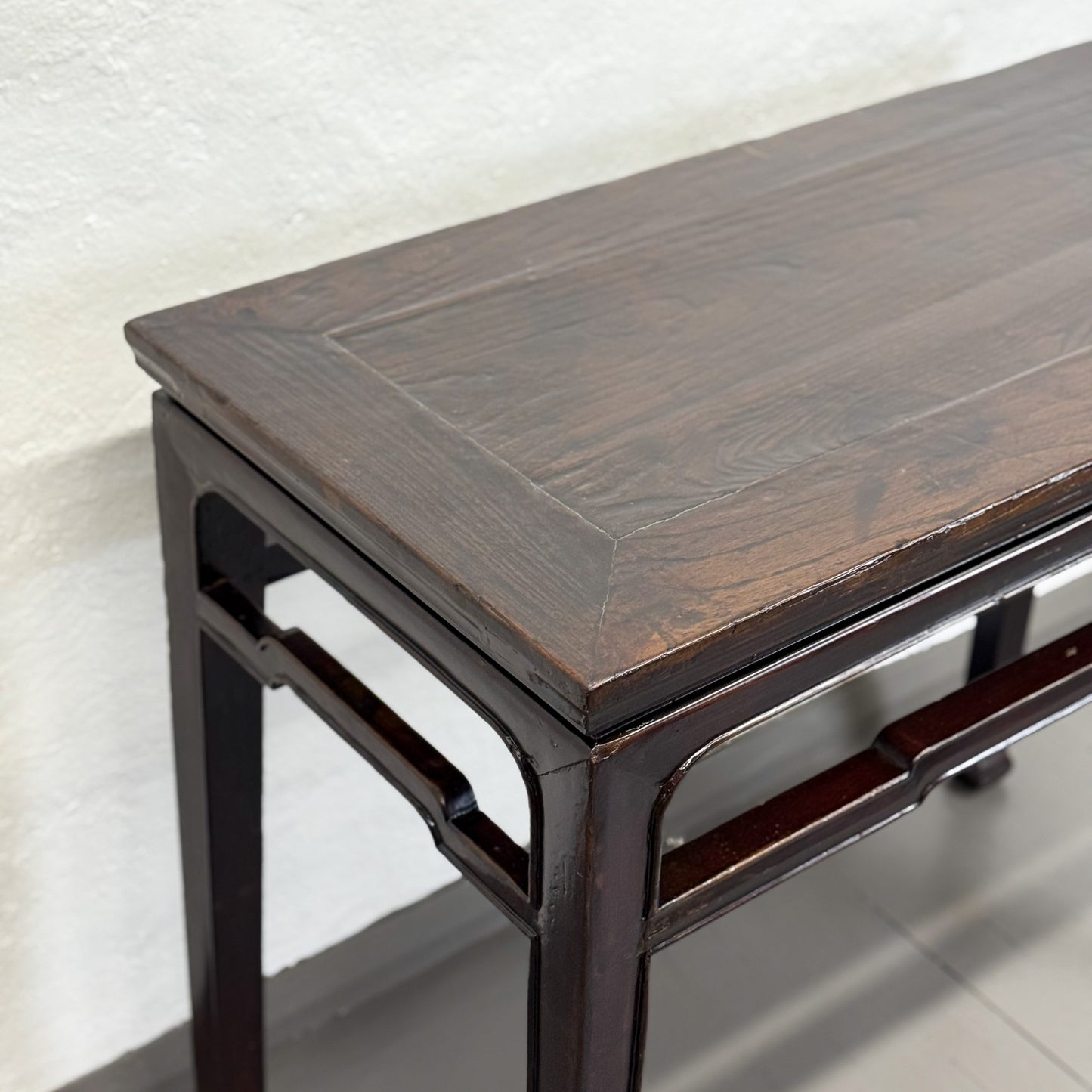 Simple Antique Elm Console