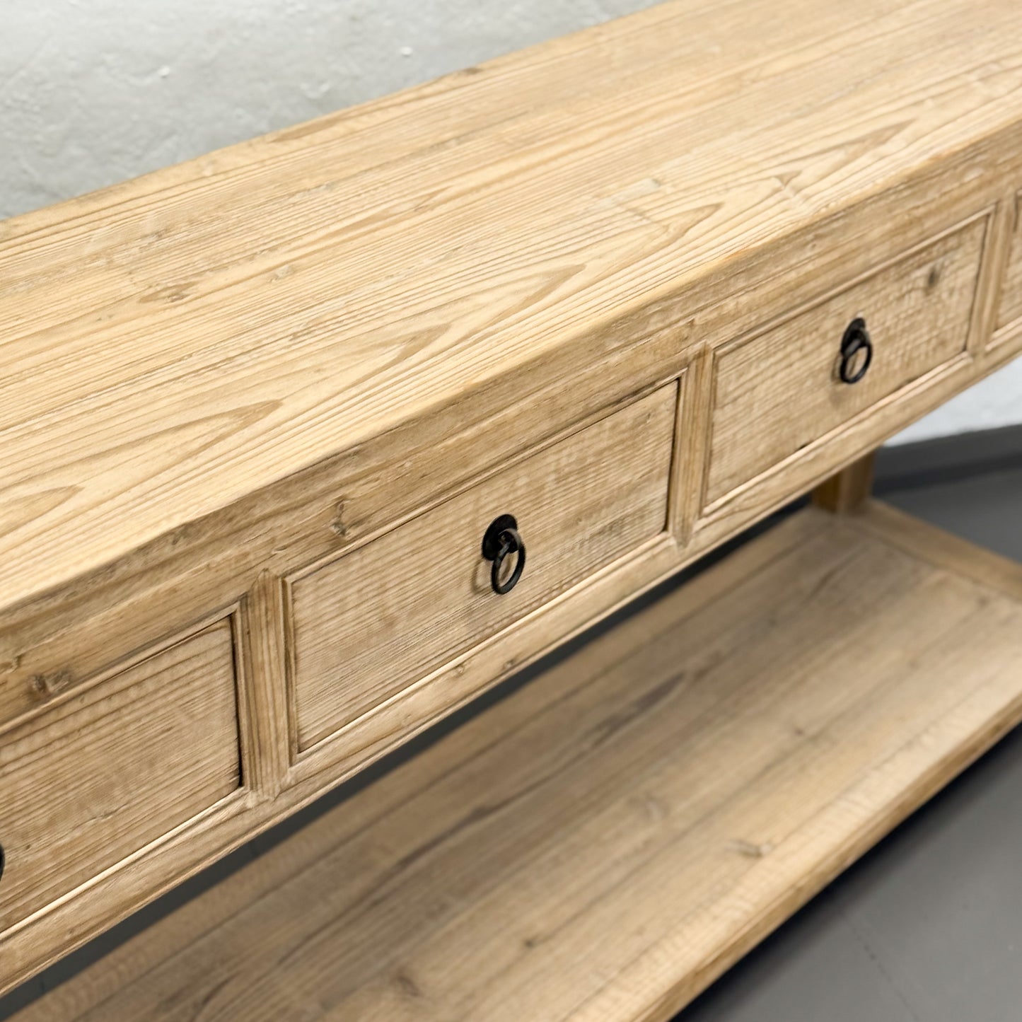 4 Drawer Table with Shelf I