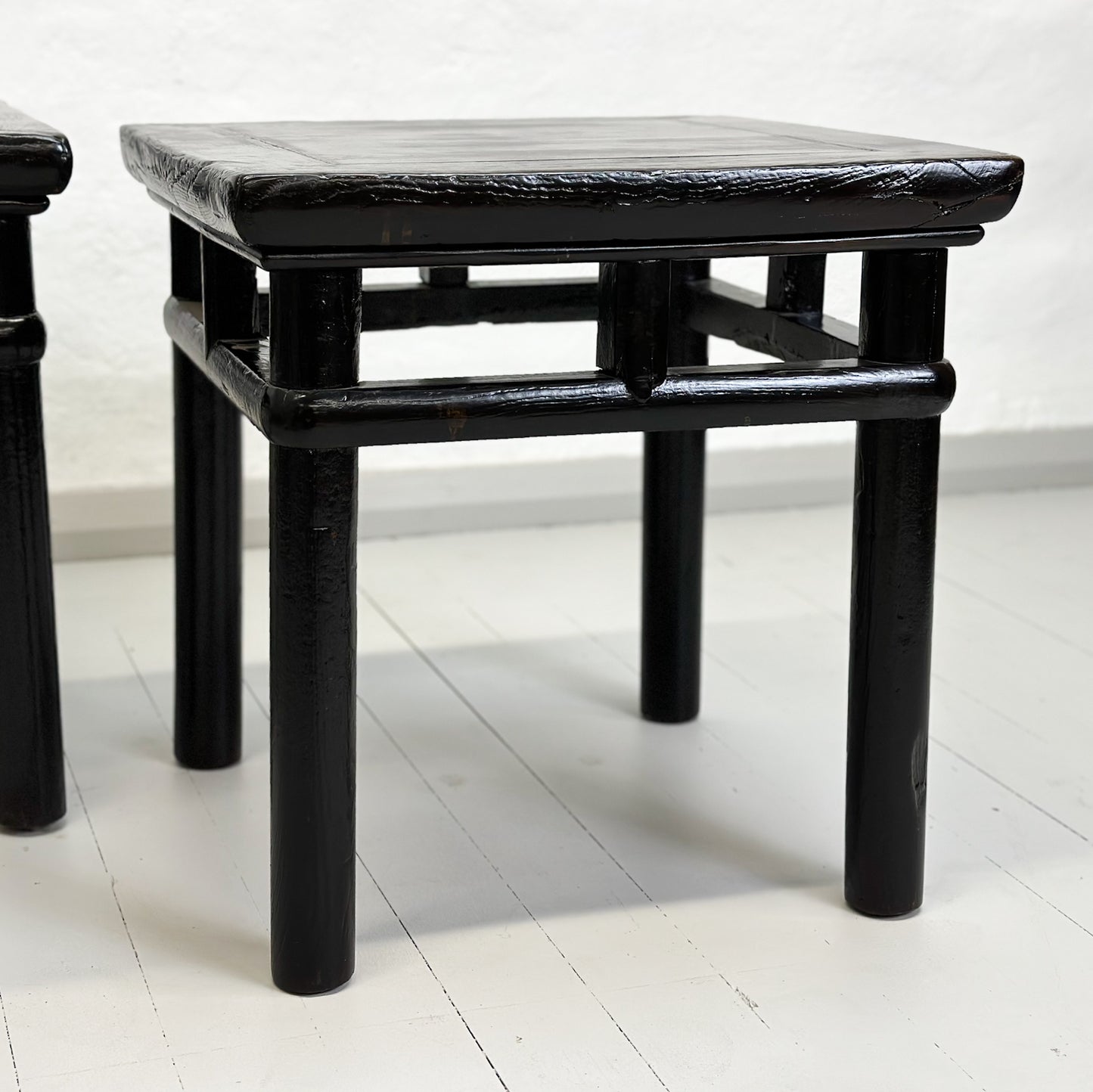 Black Lacquer Chinese Side Table