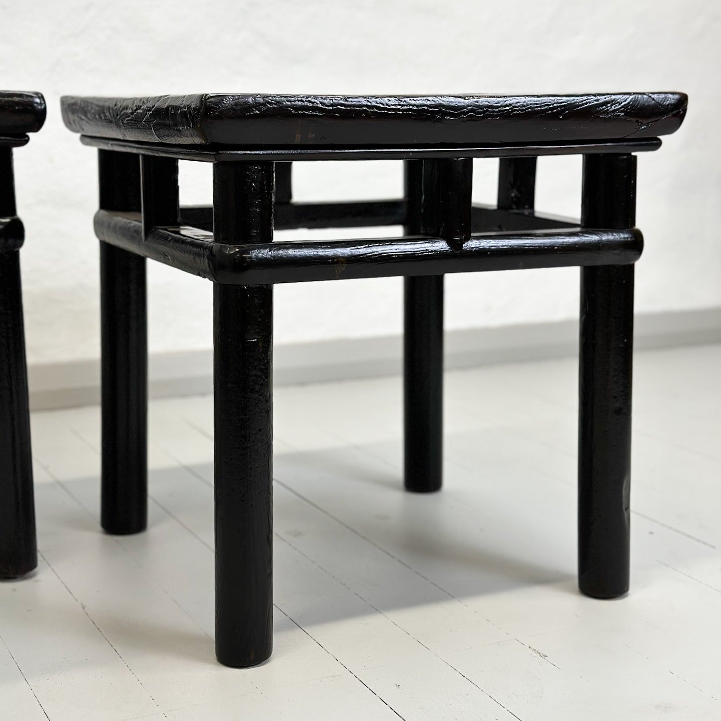 Black Lacquer Chinese Side Table
