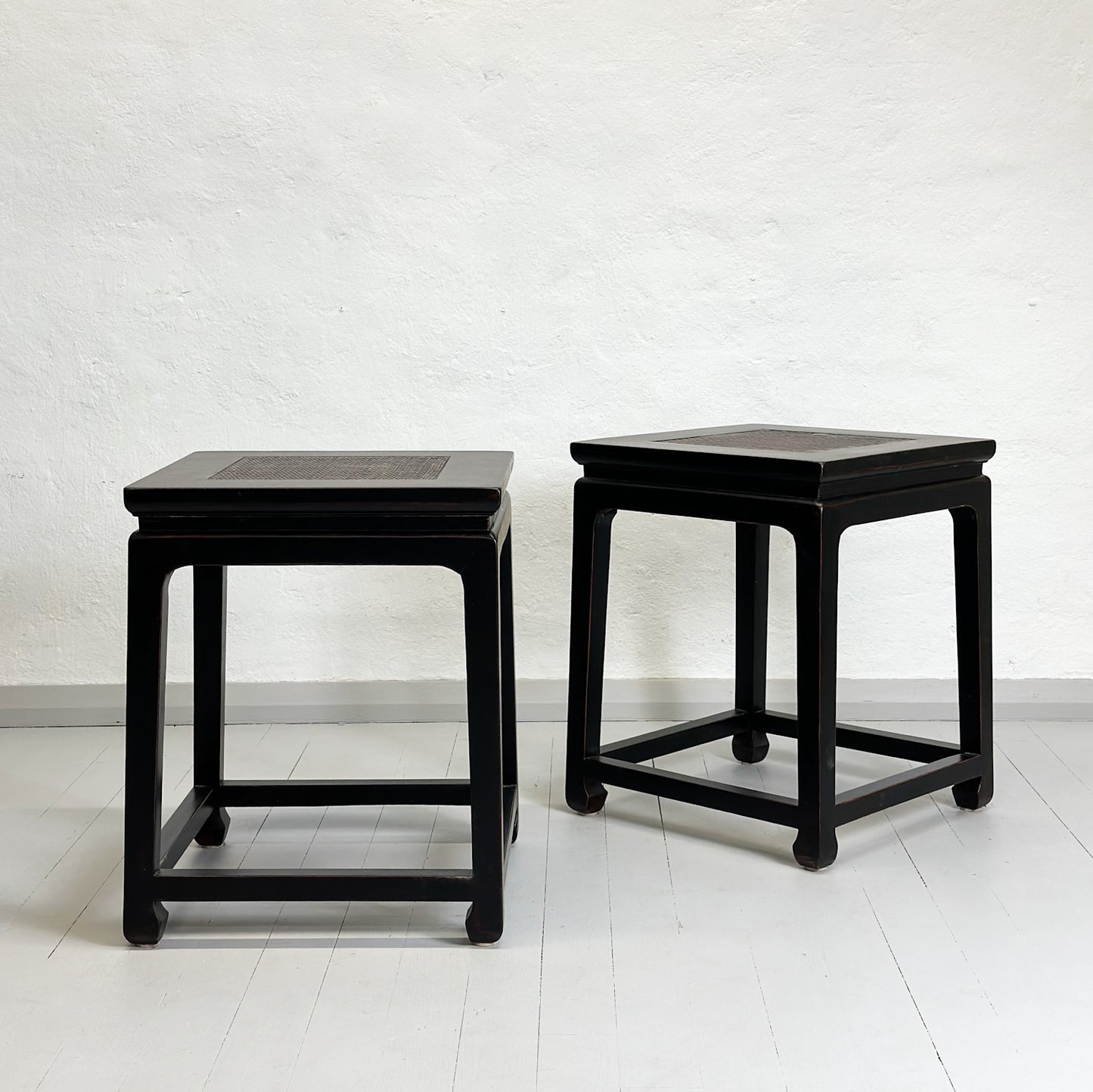 Rattan Inlay Side Table