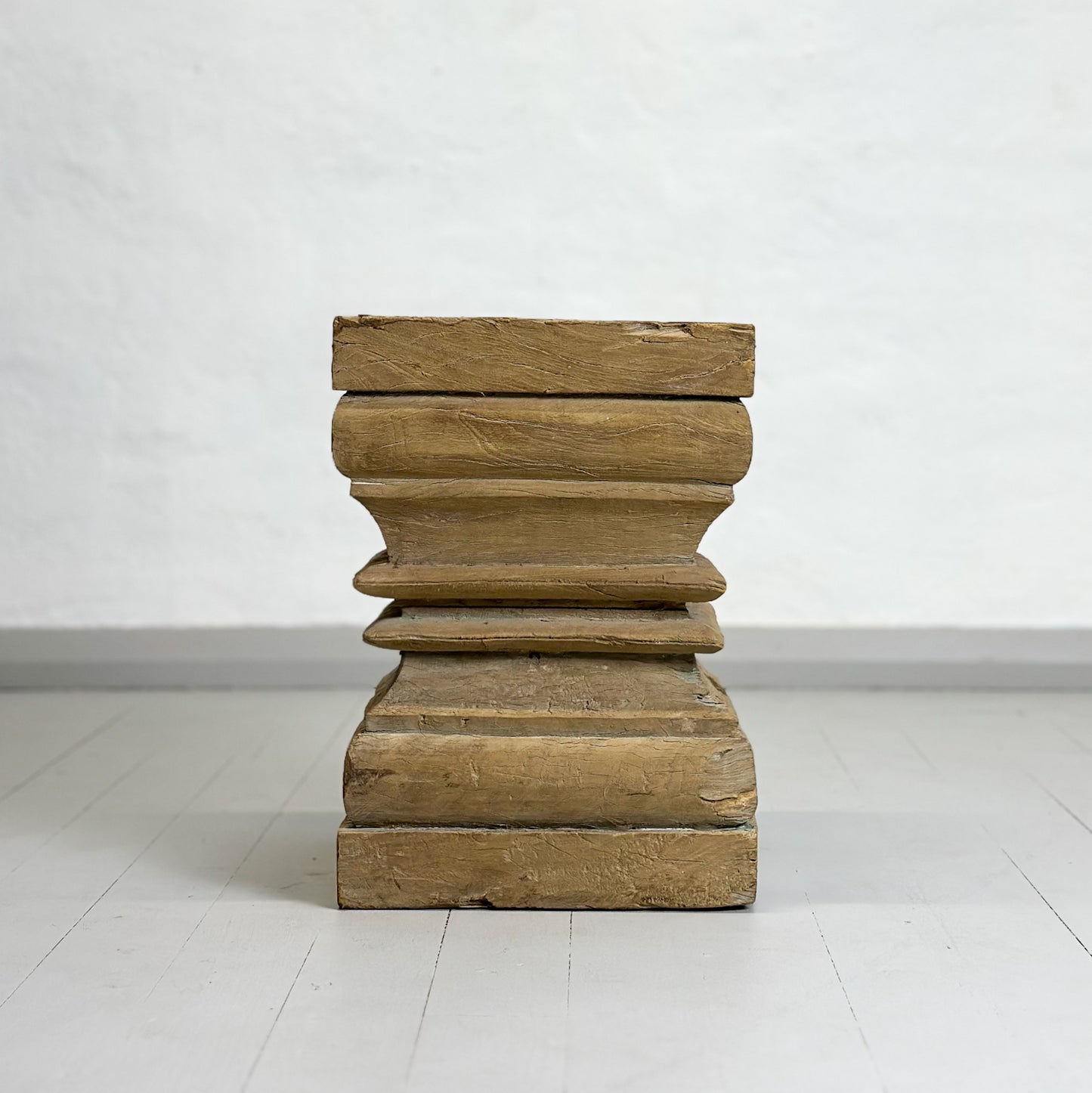 Bleached Teak Pedestal Table