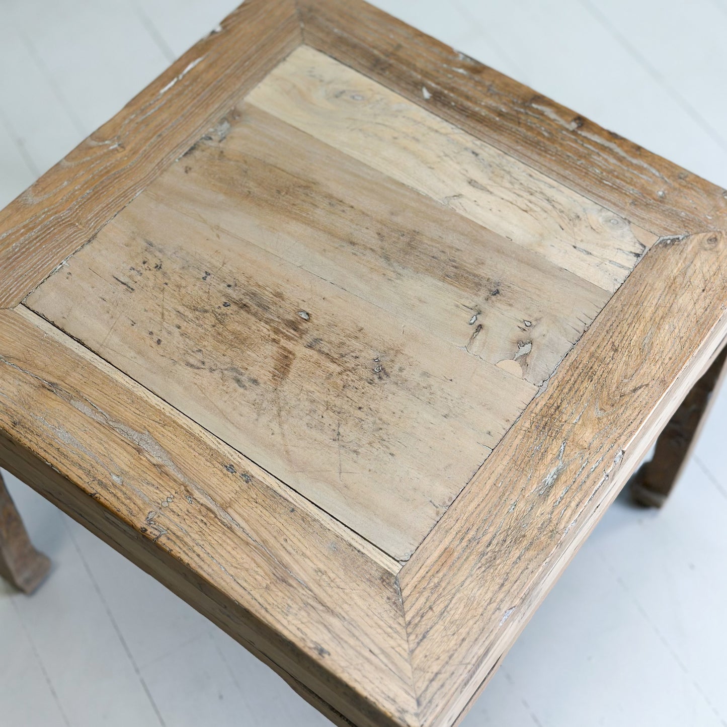 Distressed Natural Side Table