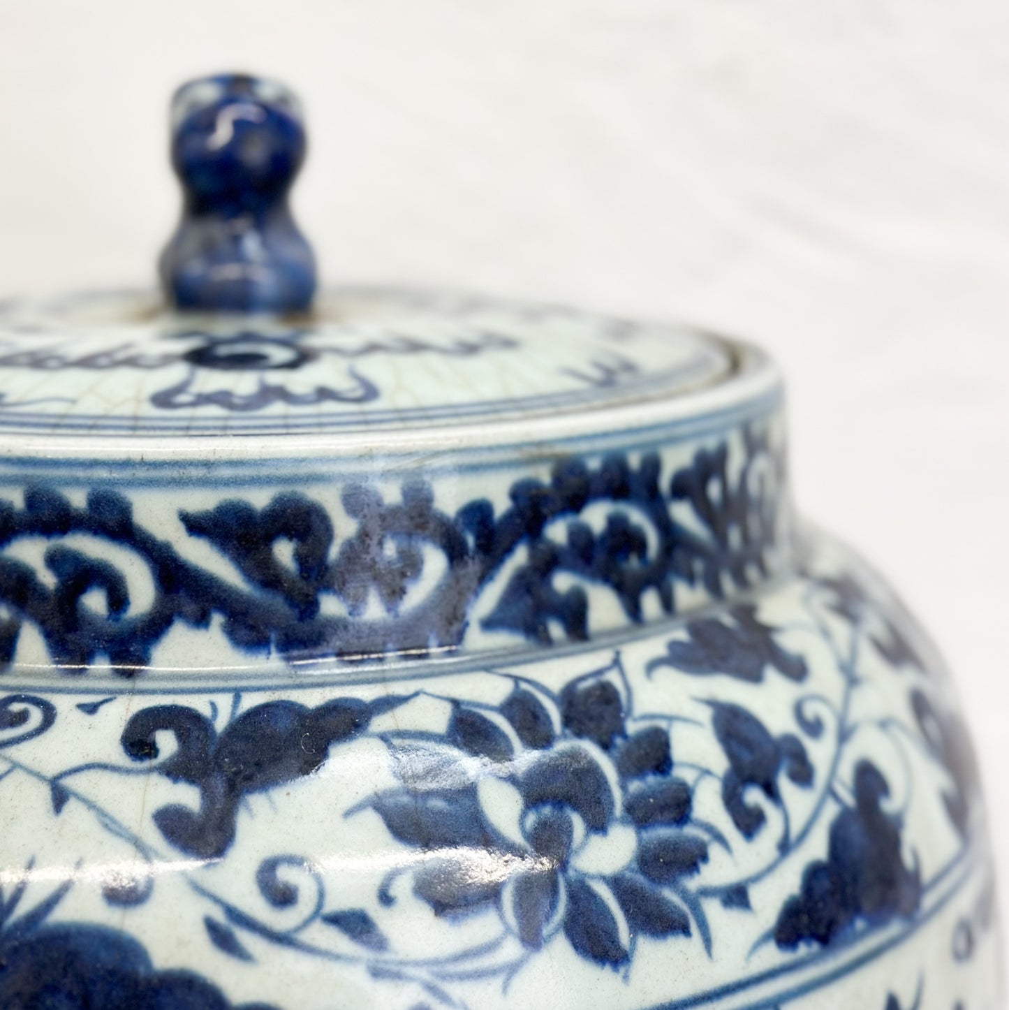 Dragon Porcelain Melon Jar with Lion Handle