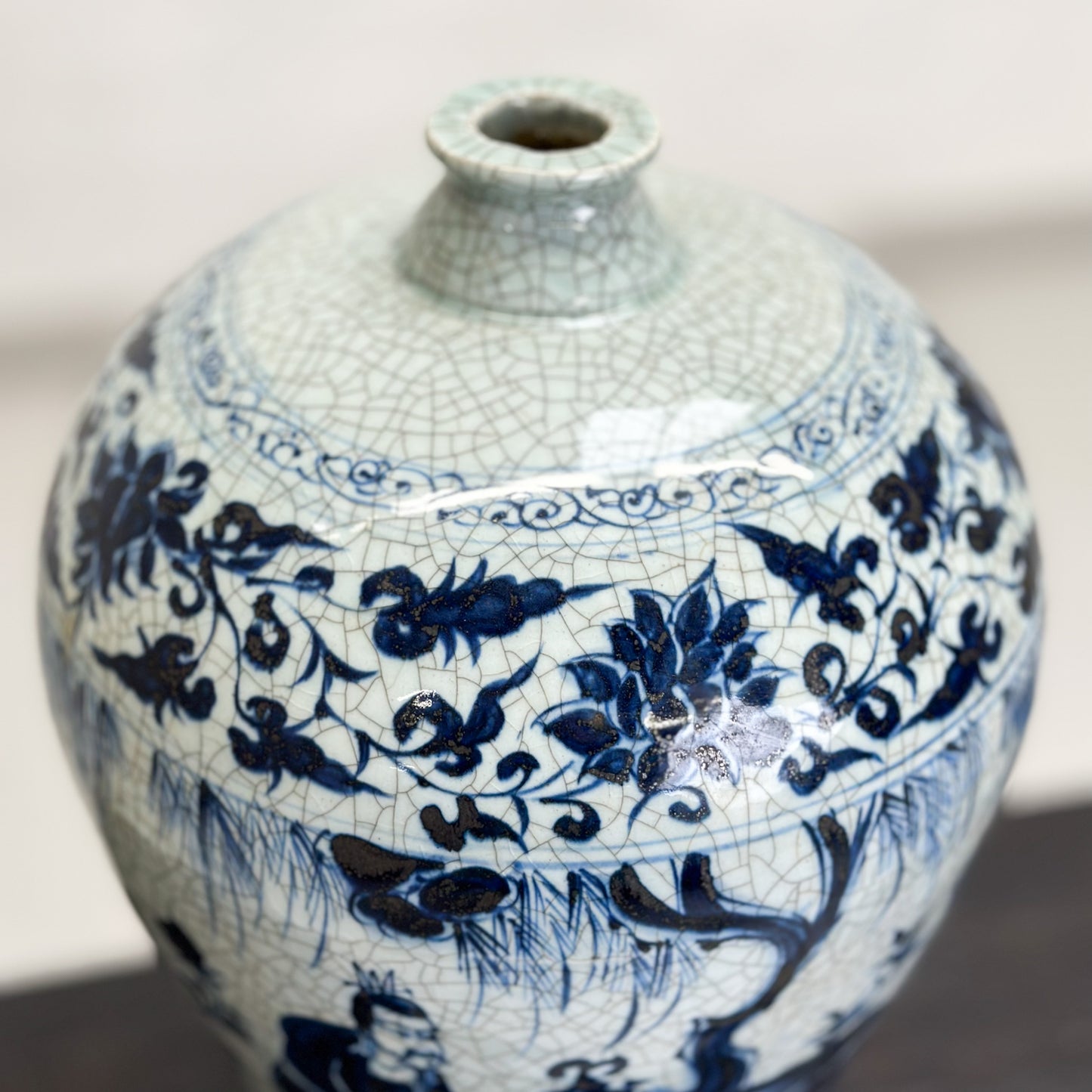Country Scene Porcelain Meiping Vase