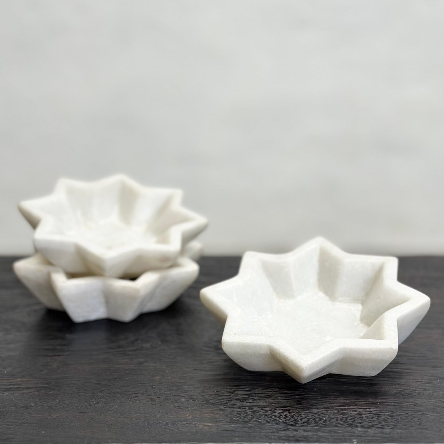 8 Point Star Marble Bowl