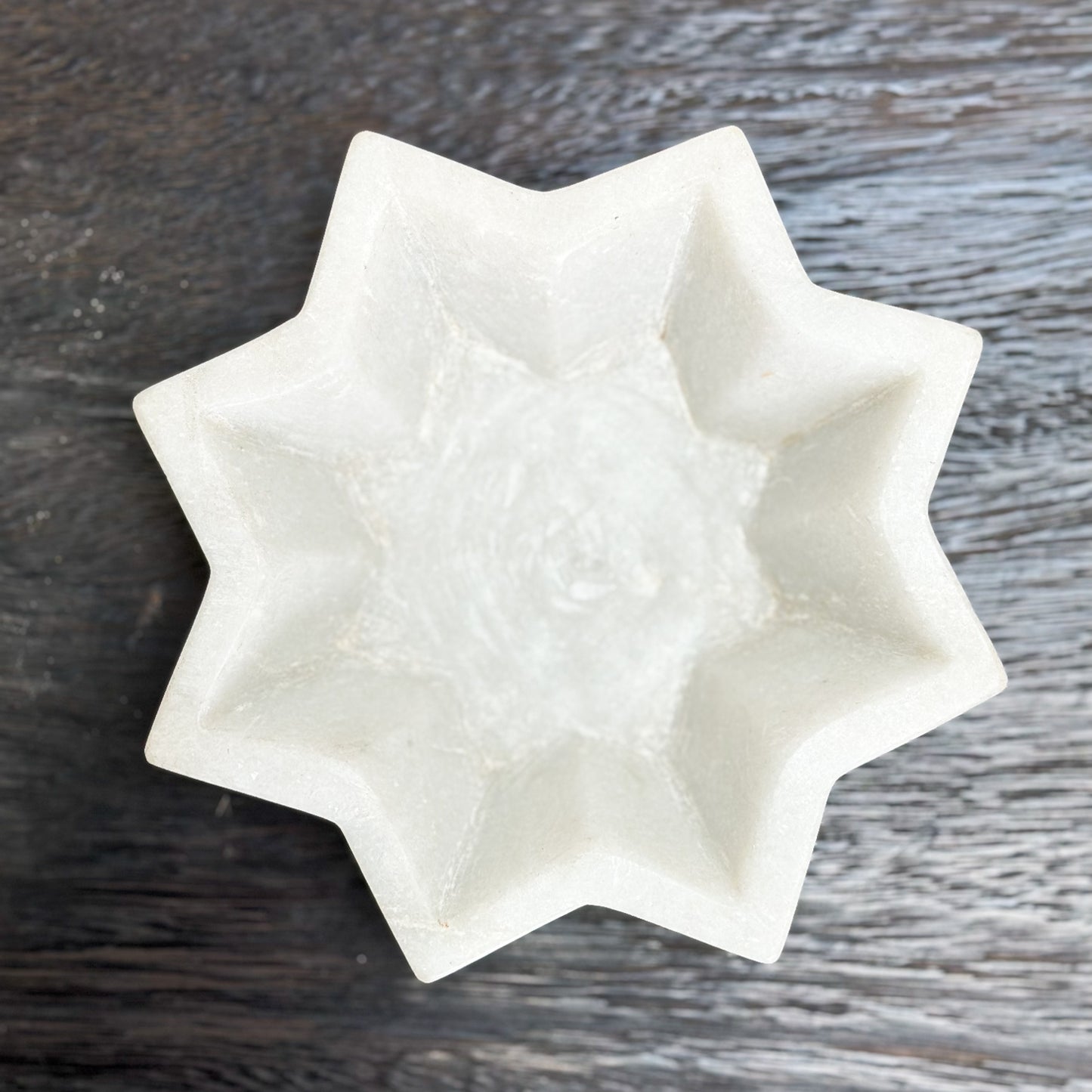 8 Point Star Marble Bowl