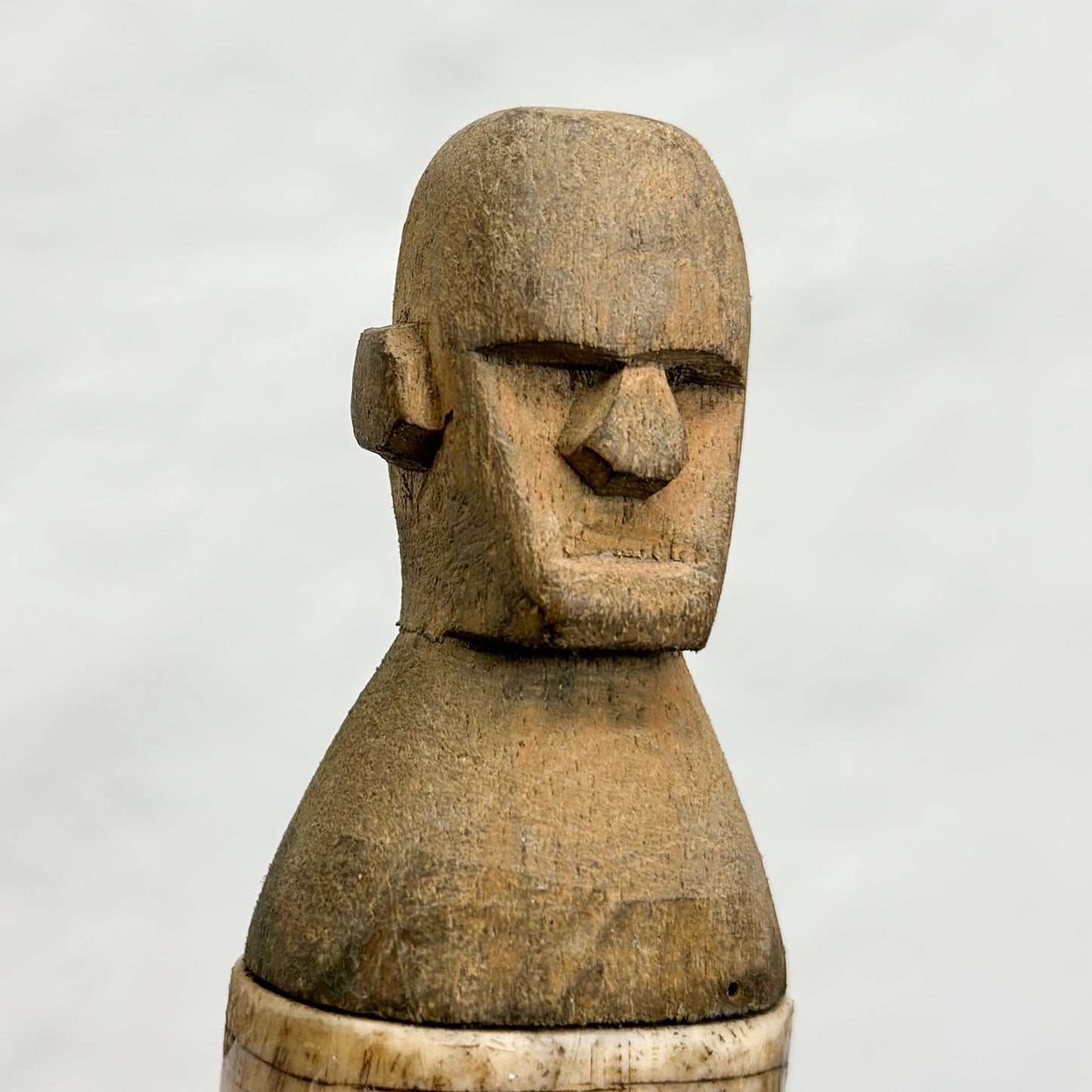 Timor Carved Horn Medicine Container