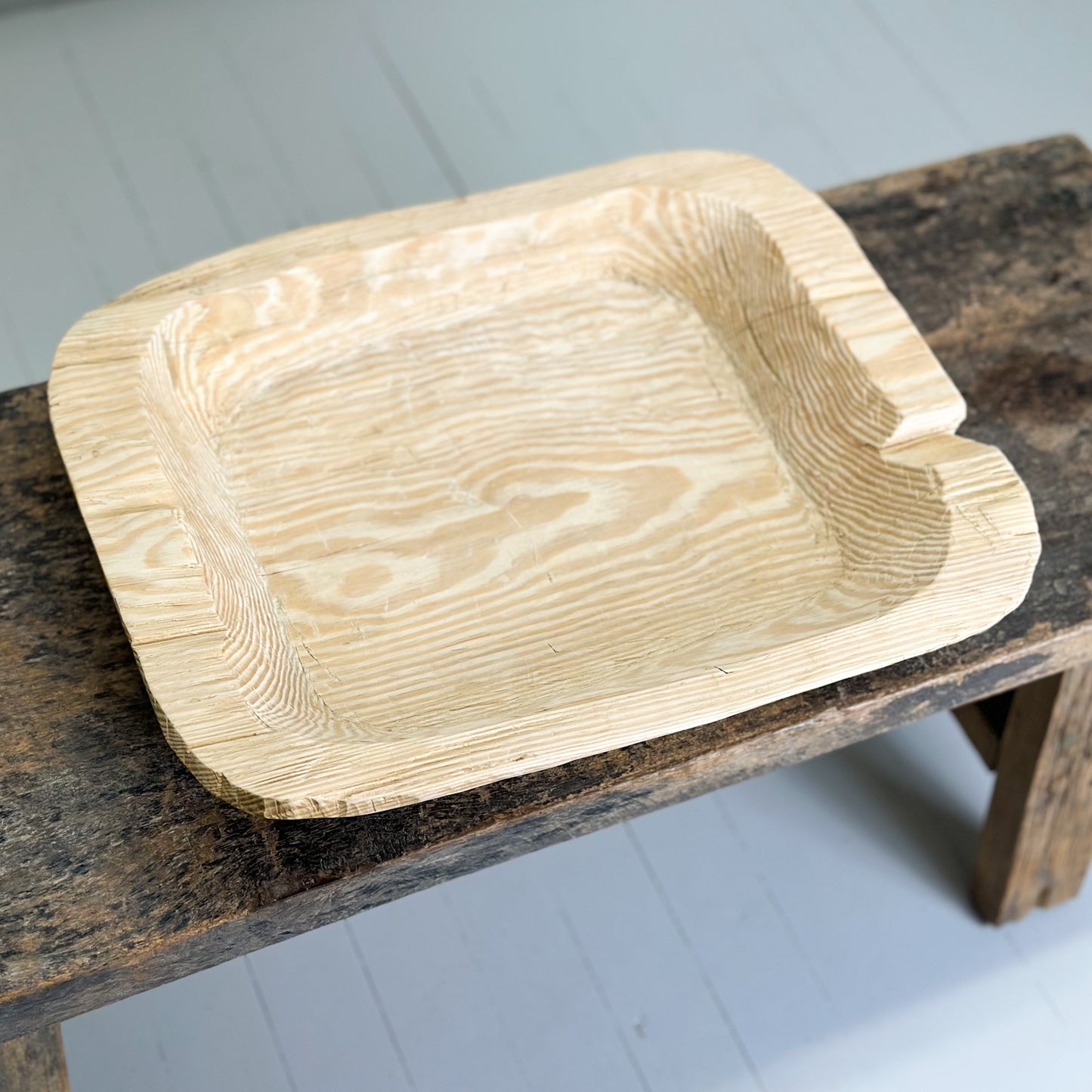 Raw Timber Dough Bowl