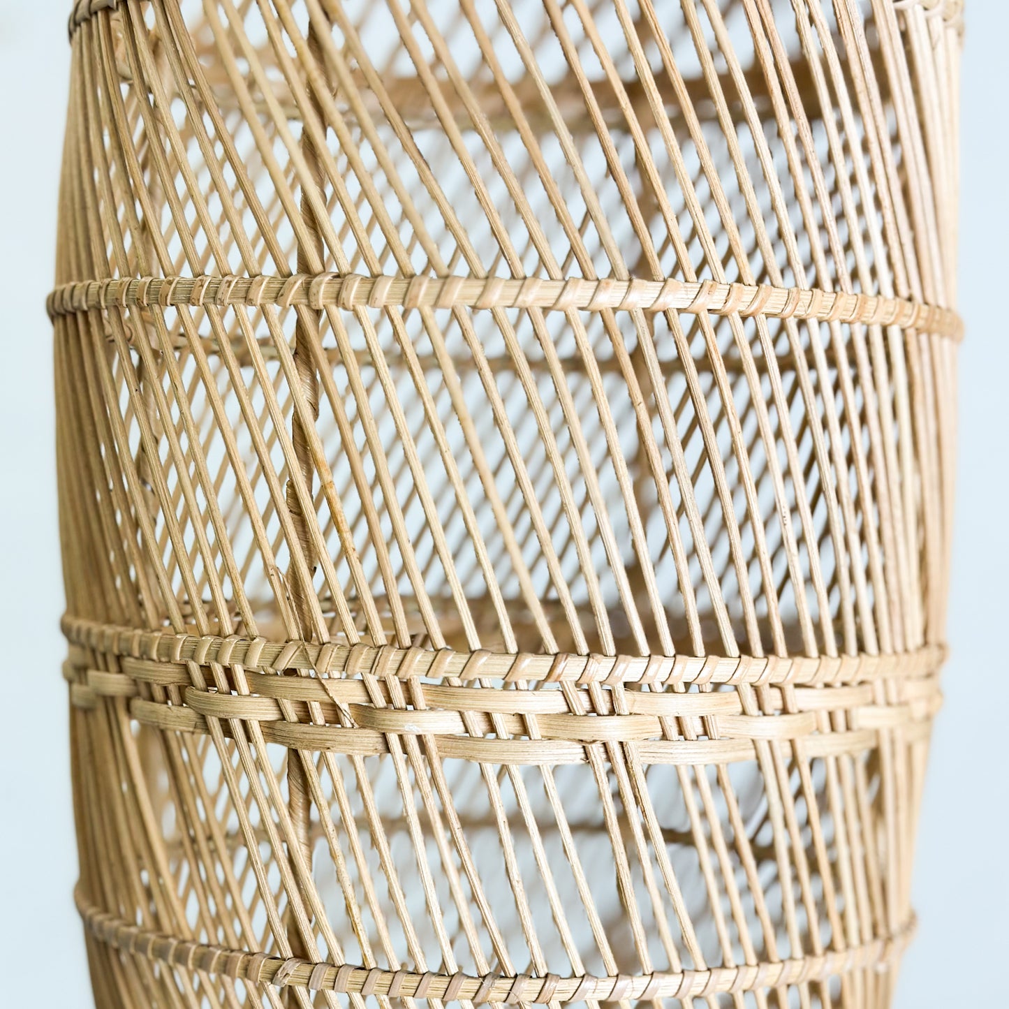 Cylindrical Rattan Pendant Lamp