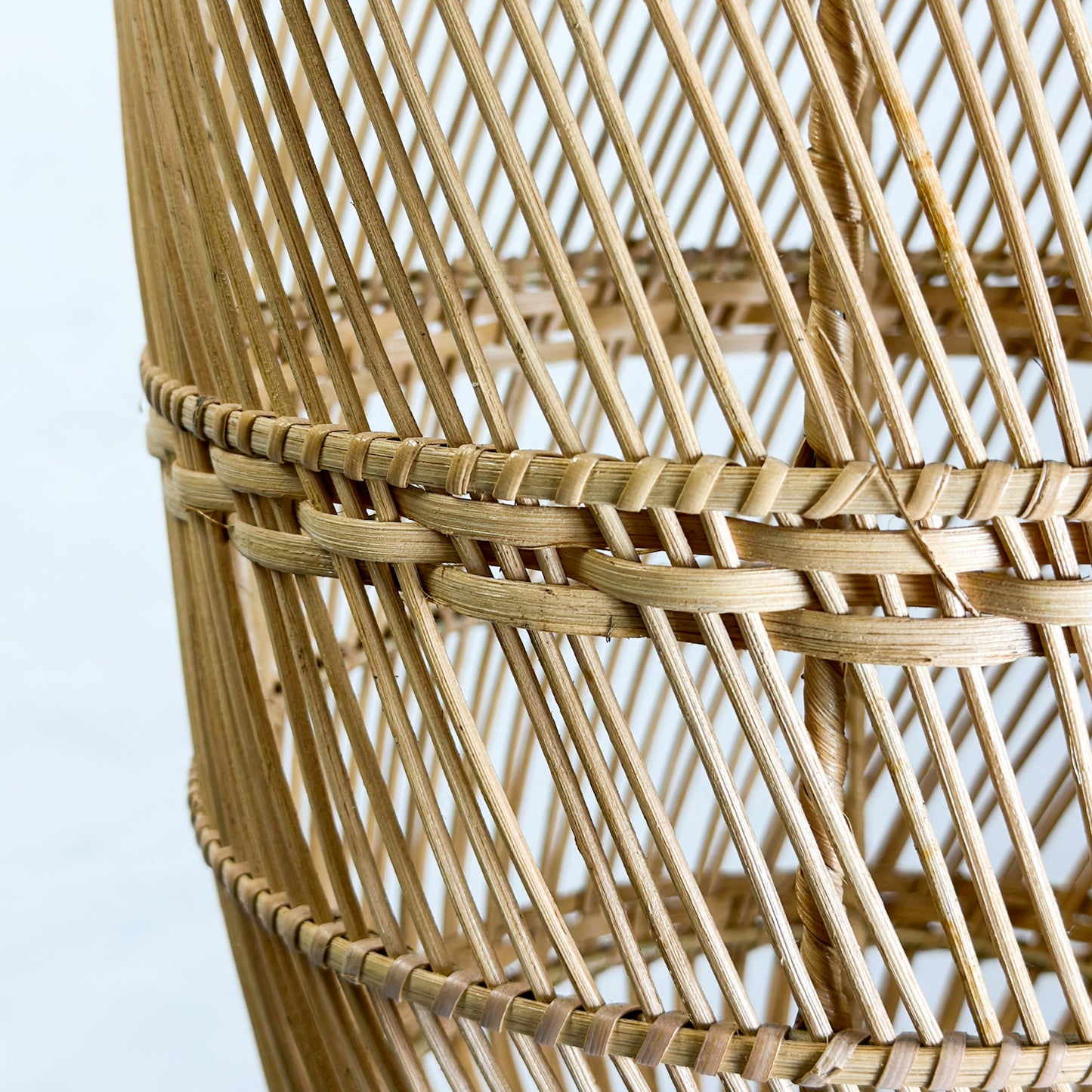 Cylindrical Rattan Pendant Lamp