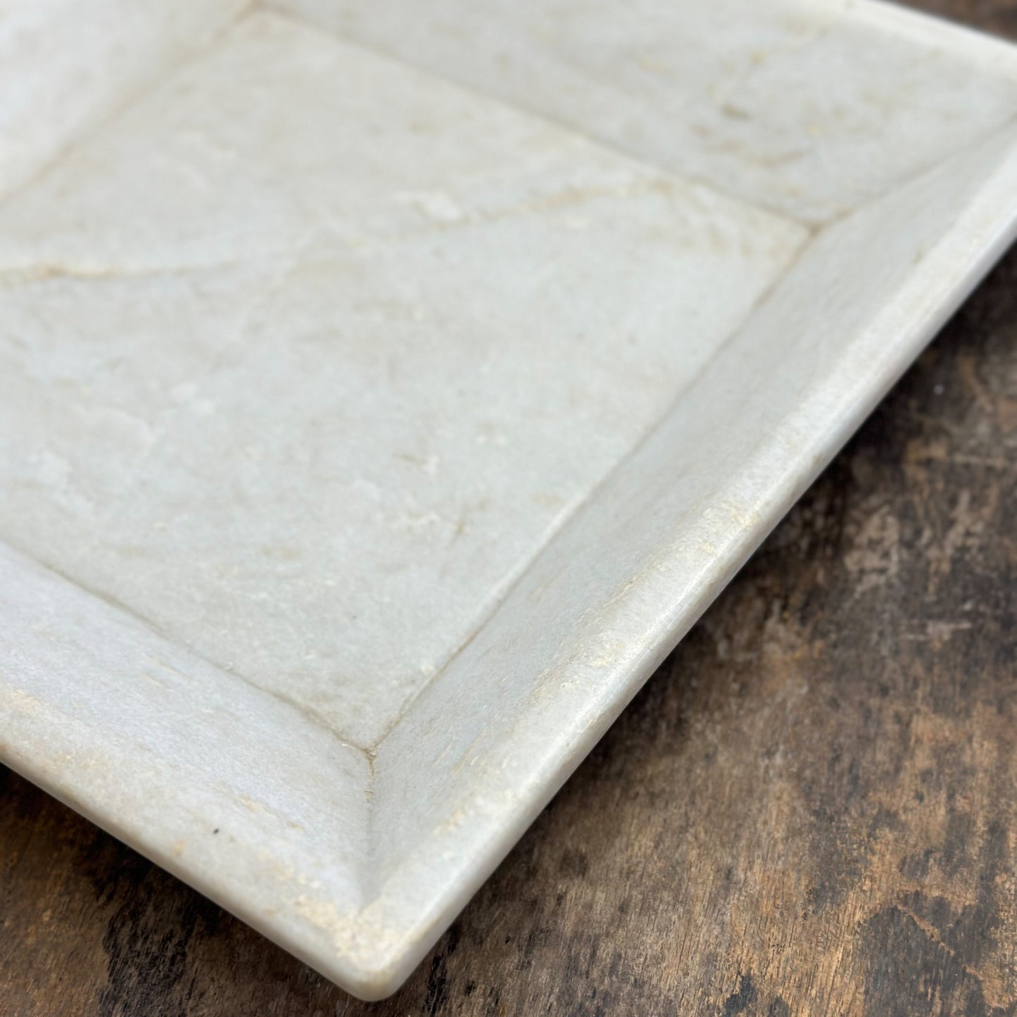 Square Beveled Marble Plate