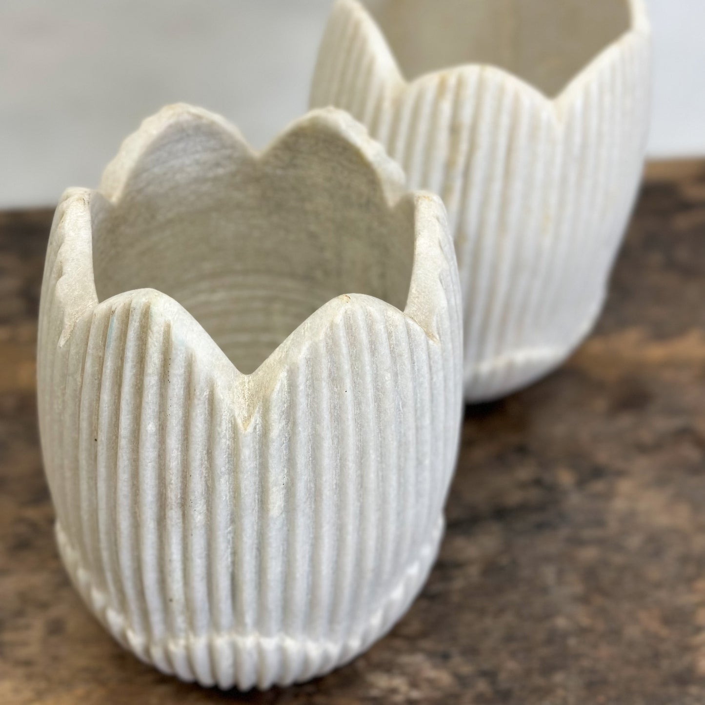 Marble Lotus Vase