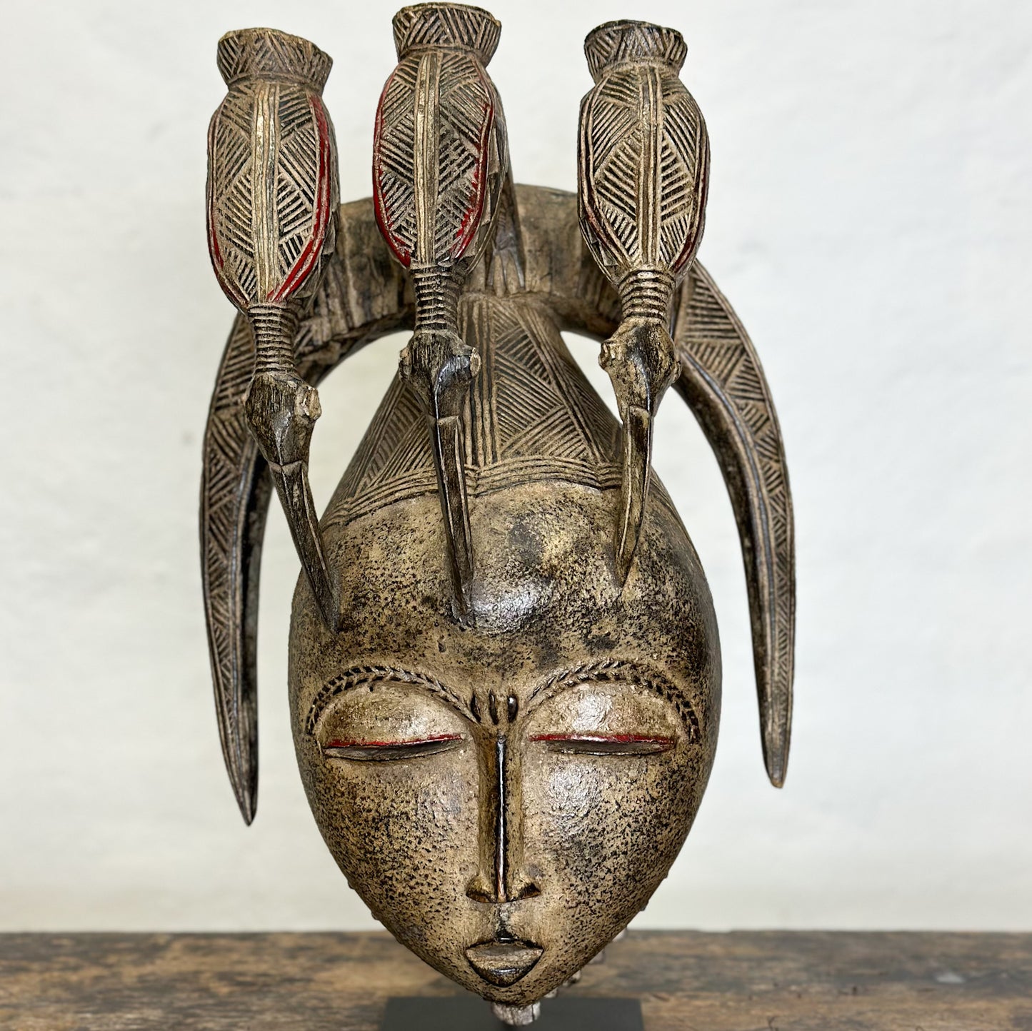 3 Bird Mblo Baule Mask - Ivory Coast