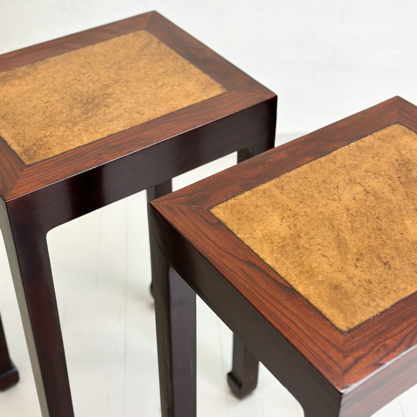 Vase Table with Stone Inlay