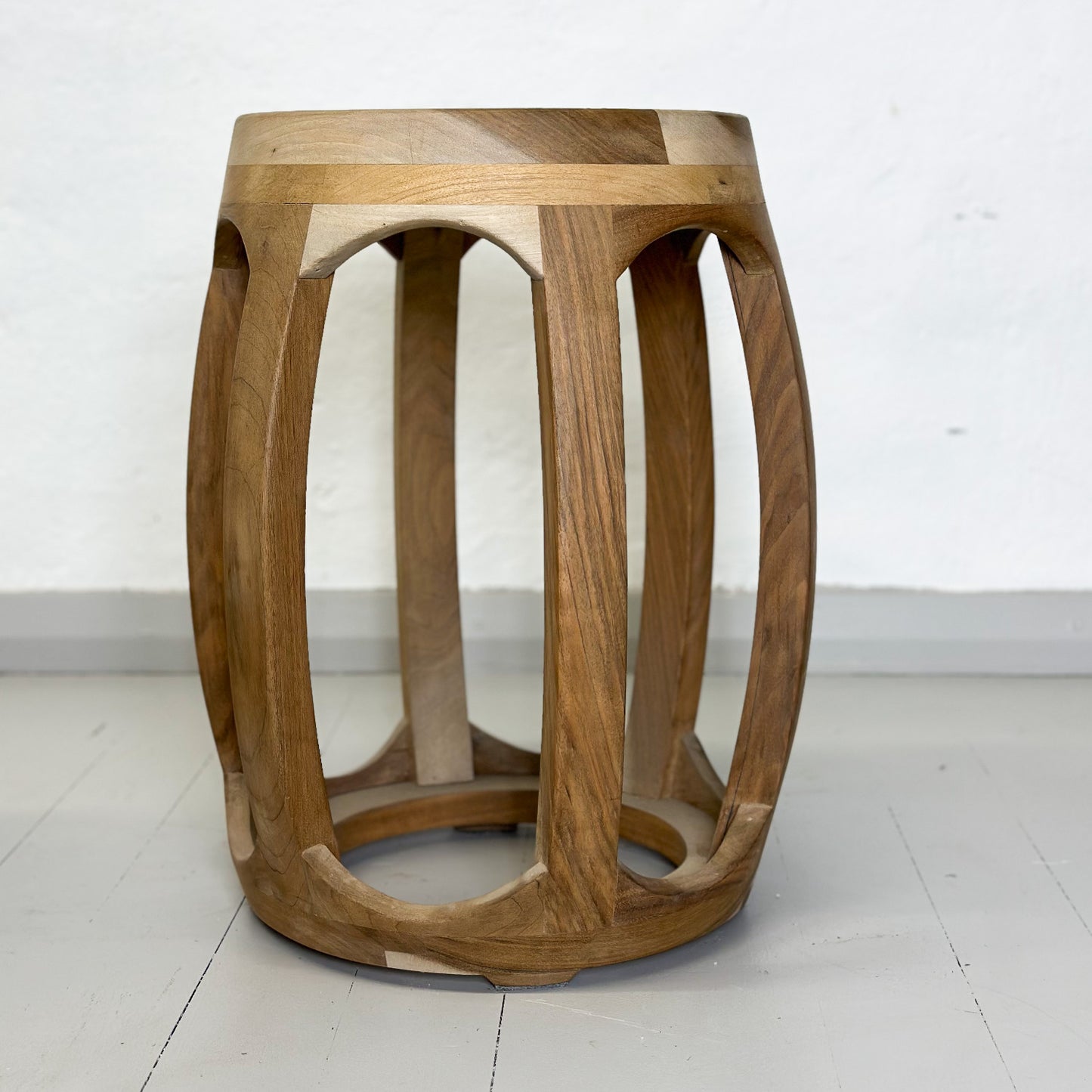 Walnut Barrel Stool