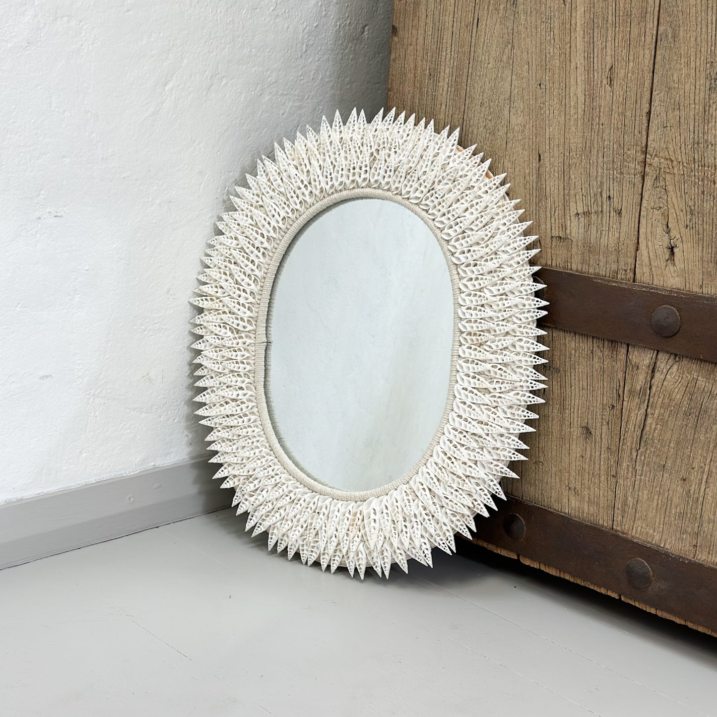 Layered Shell Framed Mirror