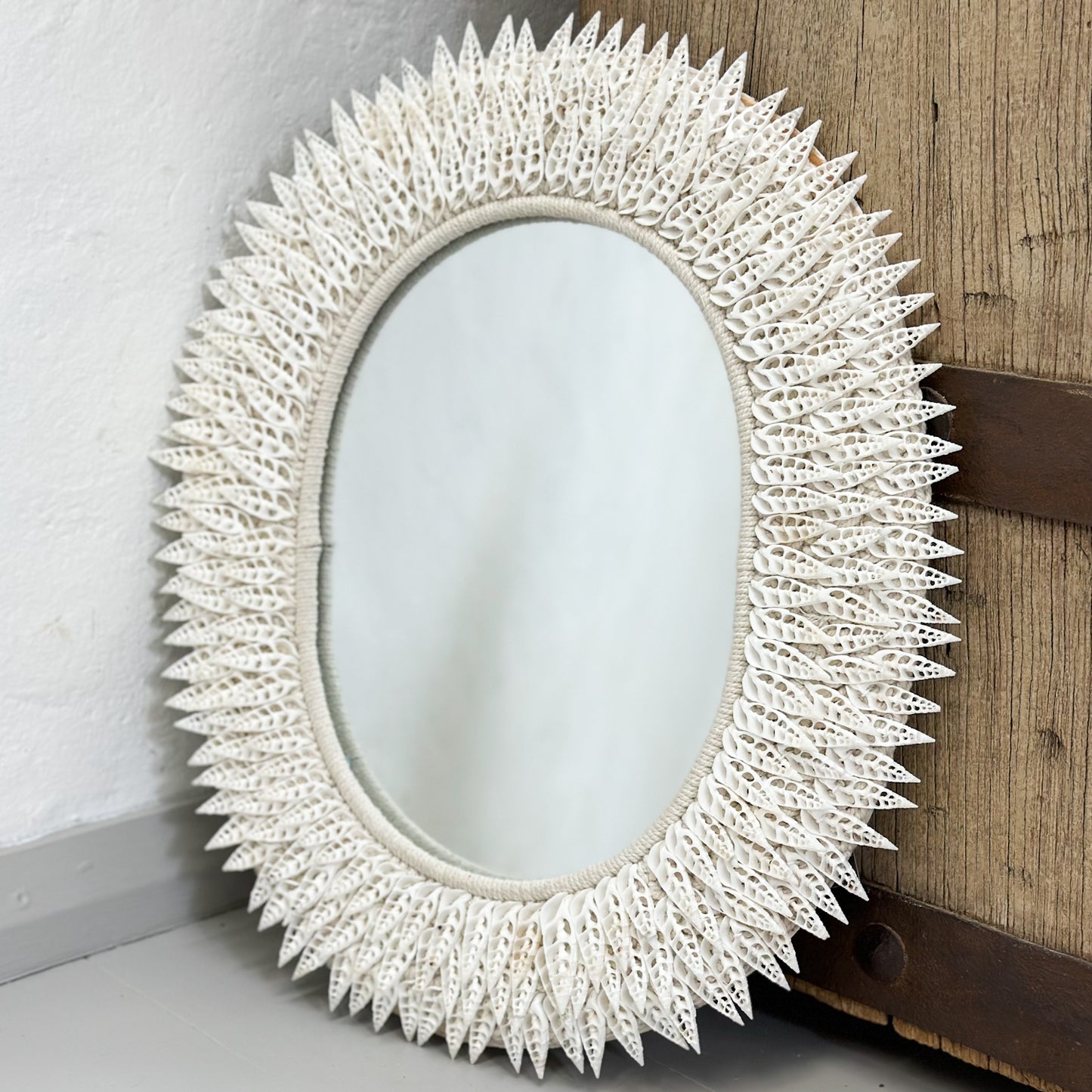 Layered Shell Framed Mirror