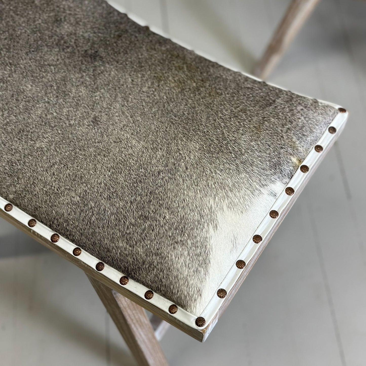 Shogun Cow Hide Stool