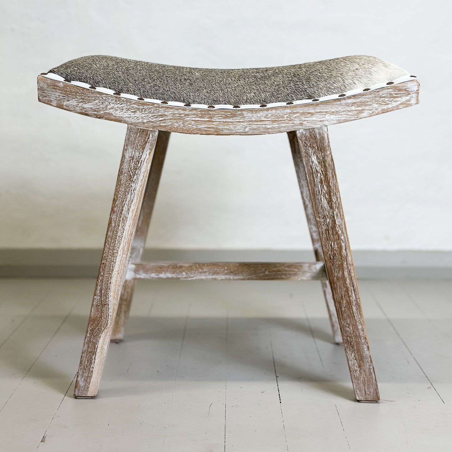 Shogun Cow Hide Stool
