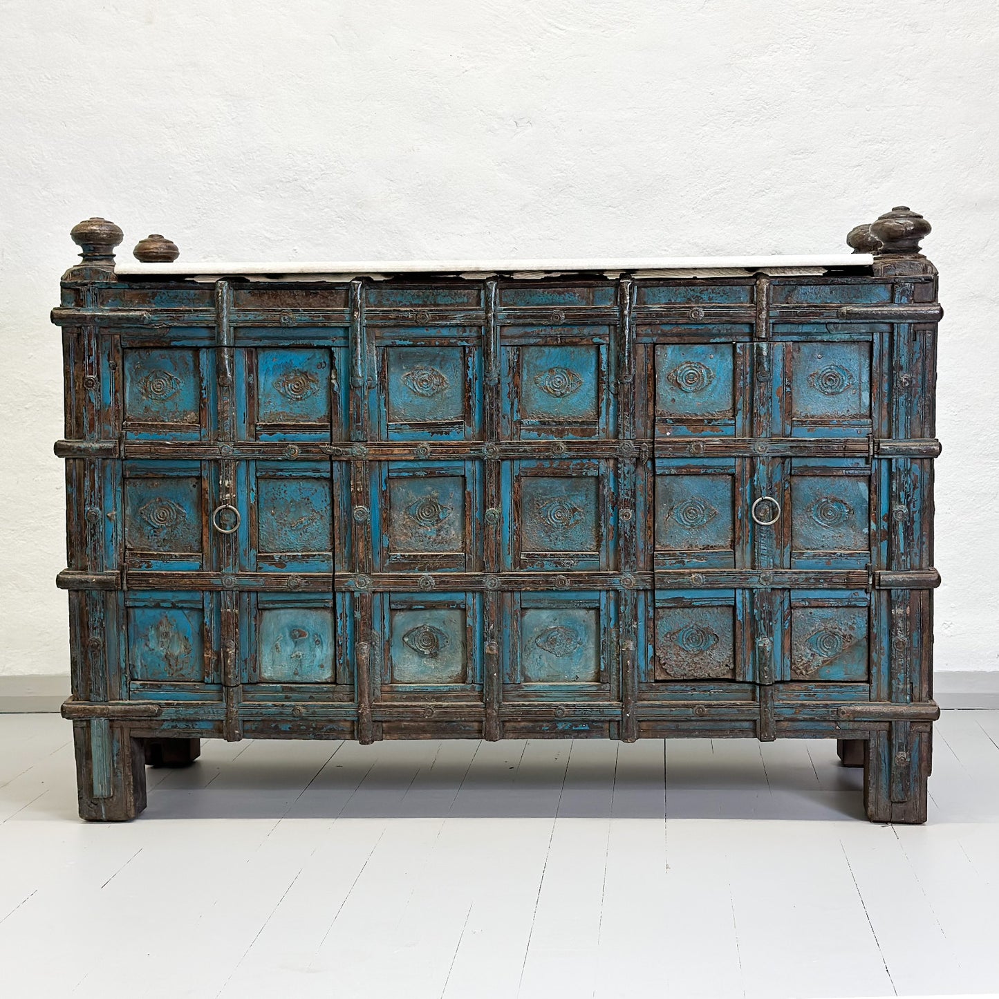 Vintage Pitara Box with Marble Top