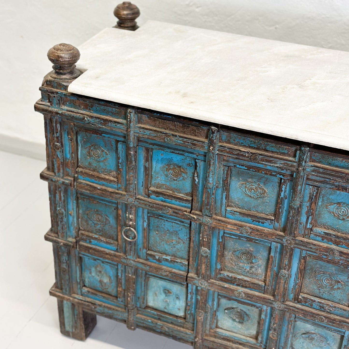 Vintage Pitara Box with Marble Top