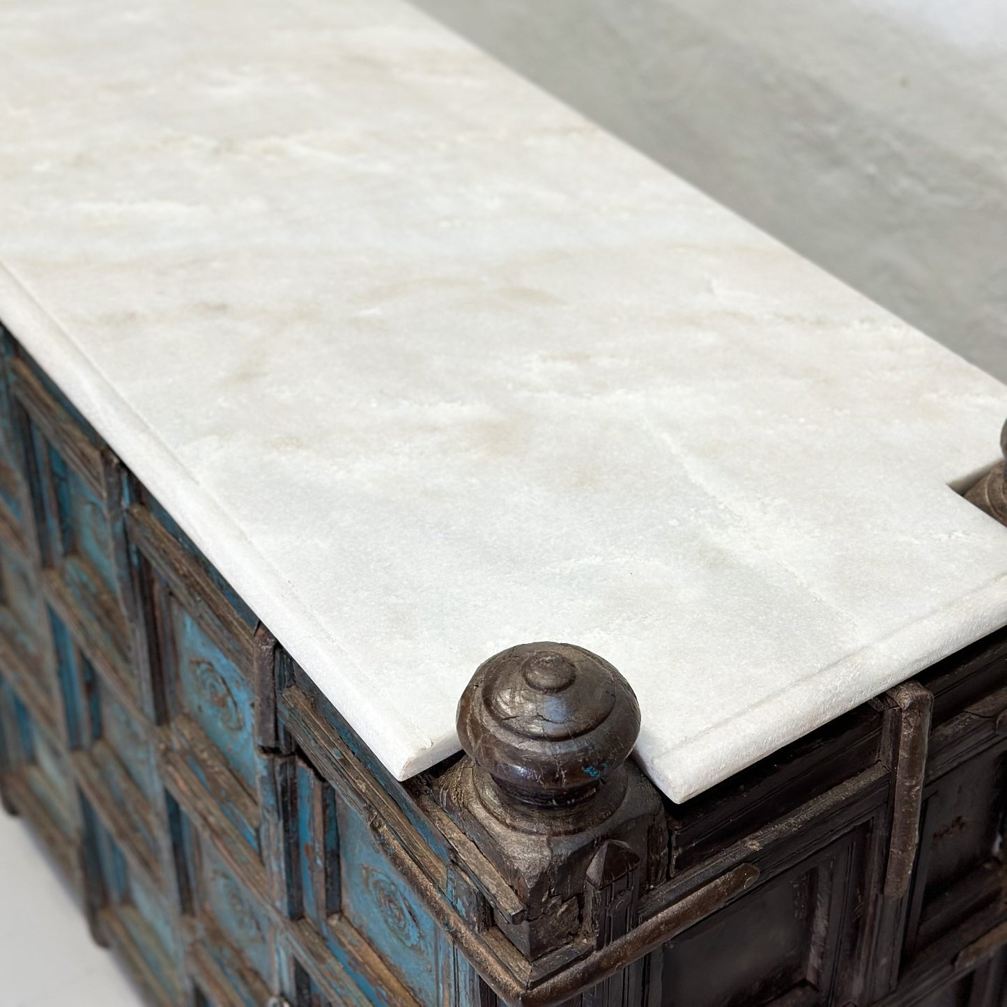 Vintage Pitara Box with Marble Top