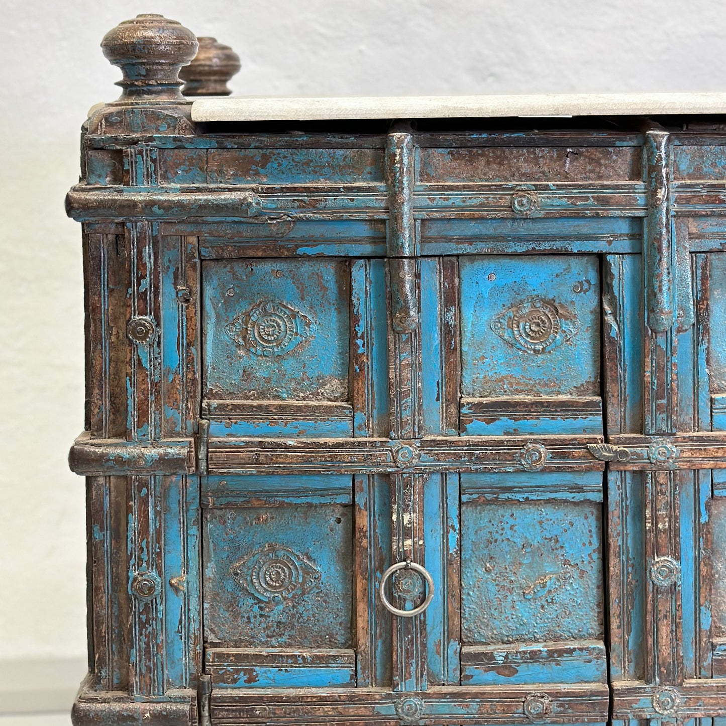 Vintage Pitara Box with Marble Top